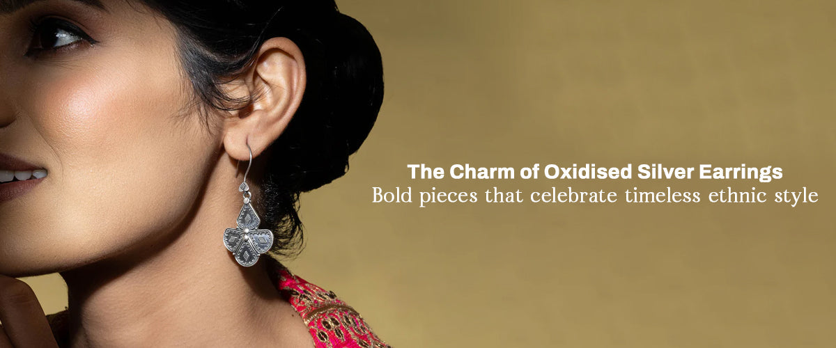 Oxidised Silver Earrings for a Bold Ethnic Vibe