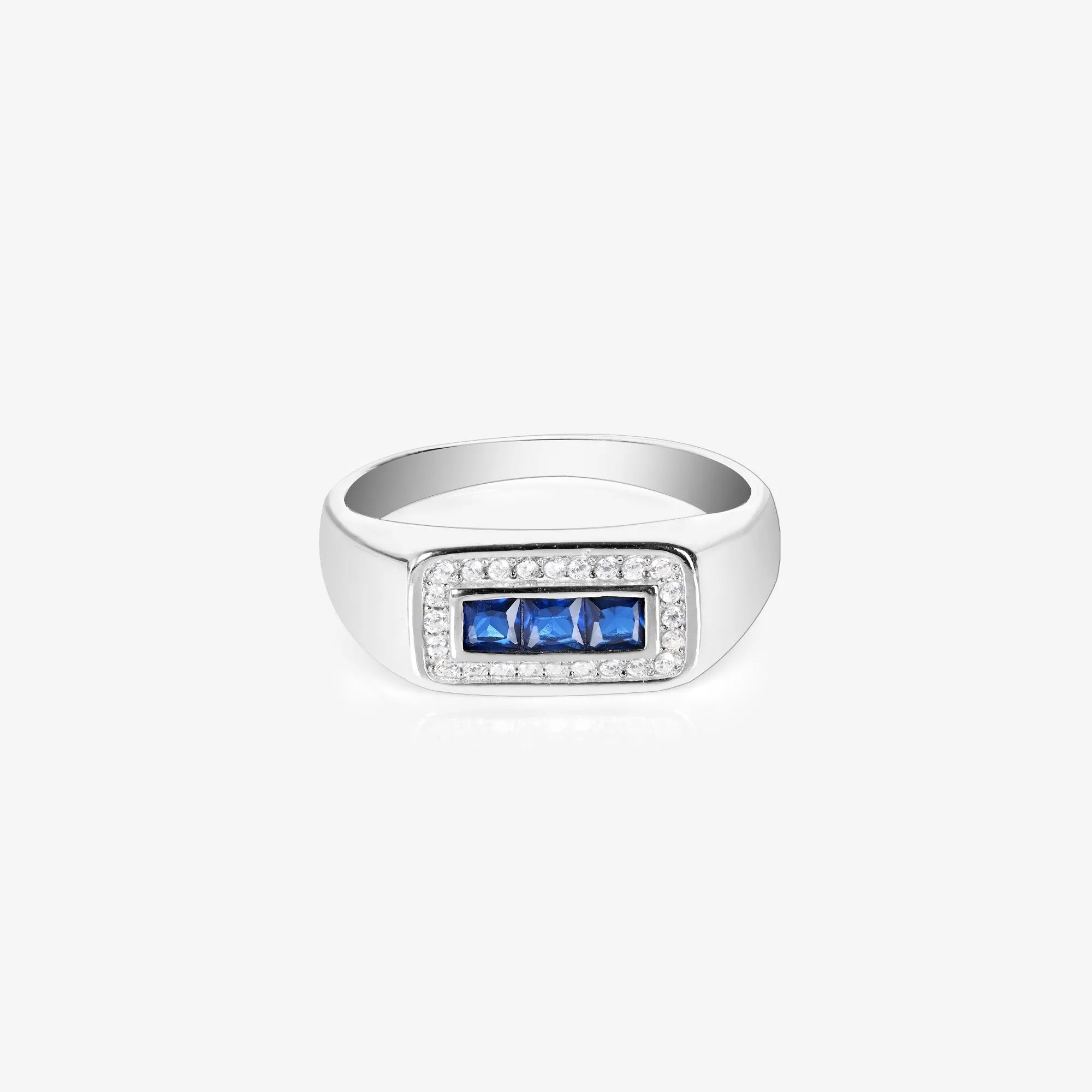 Simple CZ Stone Ring - Touch925