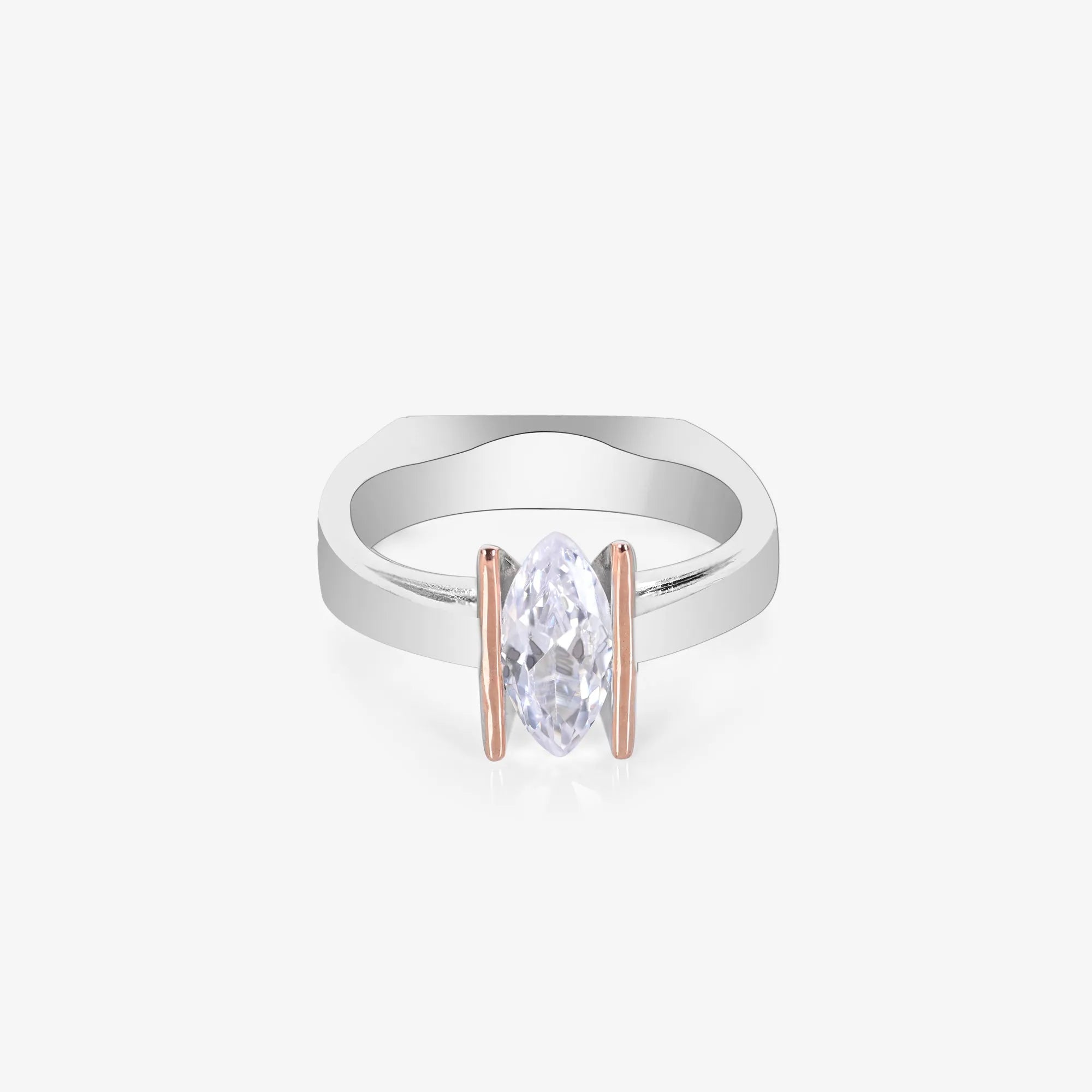 Minimalist CZ Band Ring - Touch925