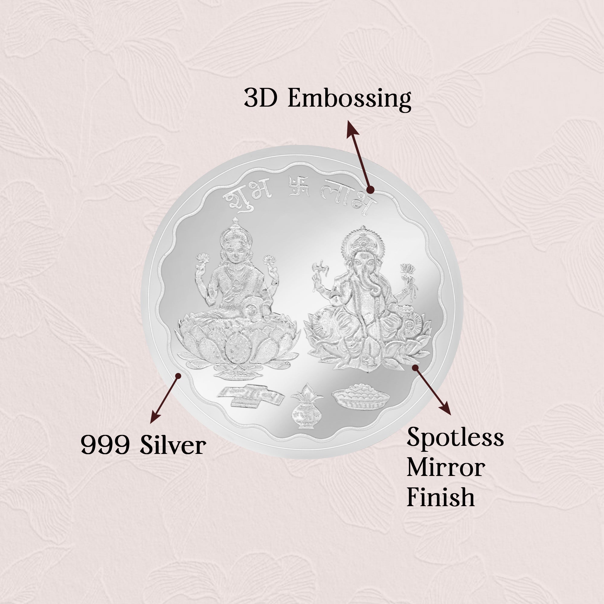 999 Silver Ganesh and Laxmi Coin - 20g