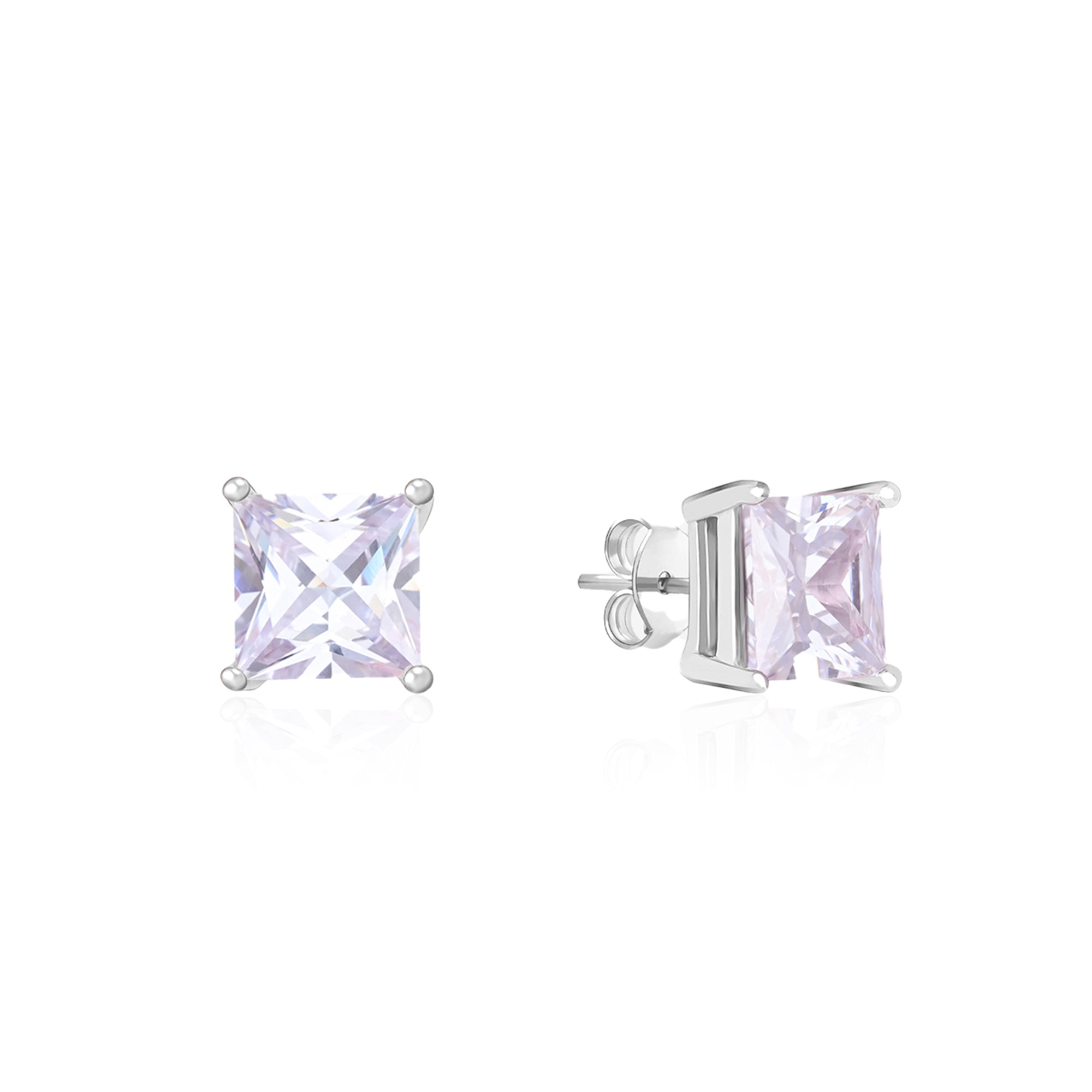 Square-Cut CZ Studs