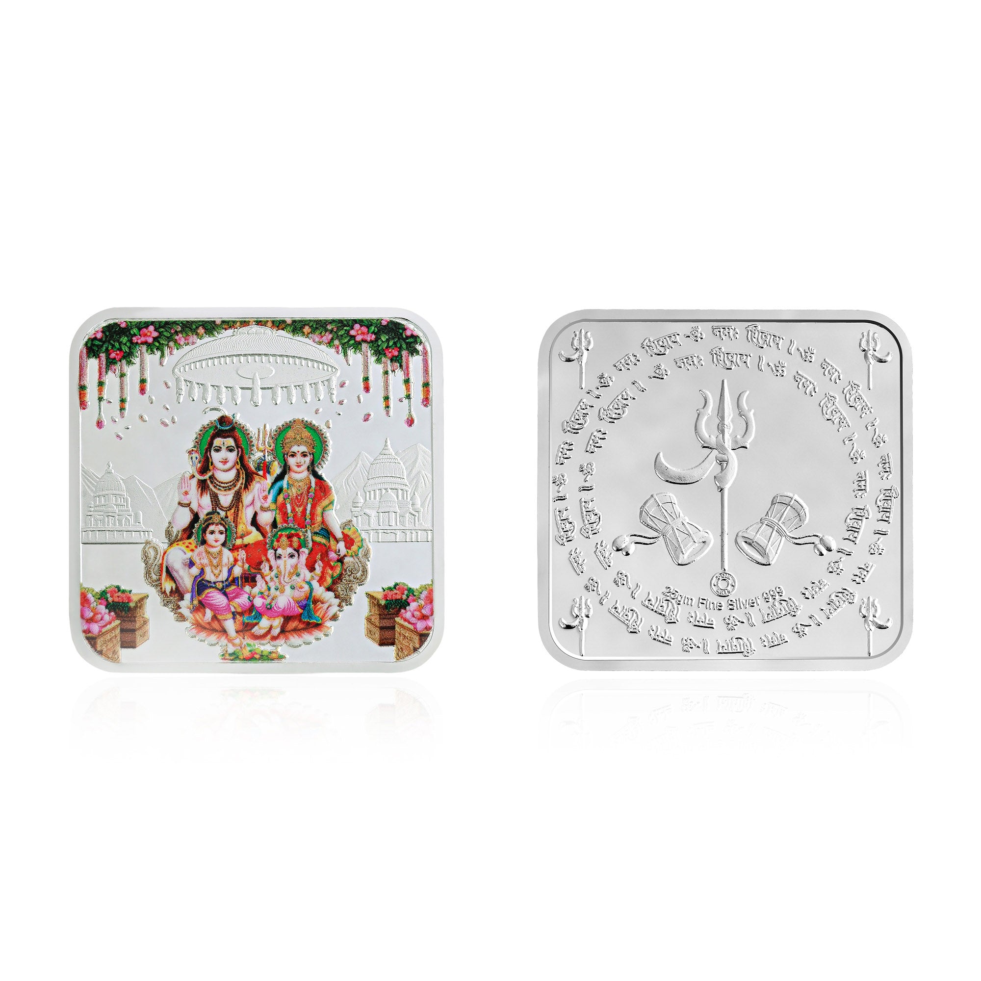 Pure 999 Silver 25g Shiv Parivar Coin
