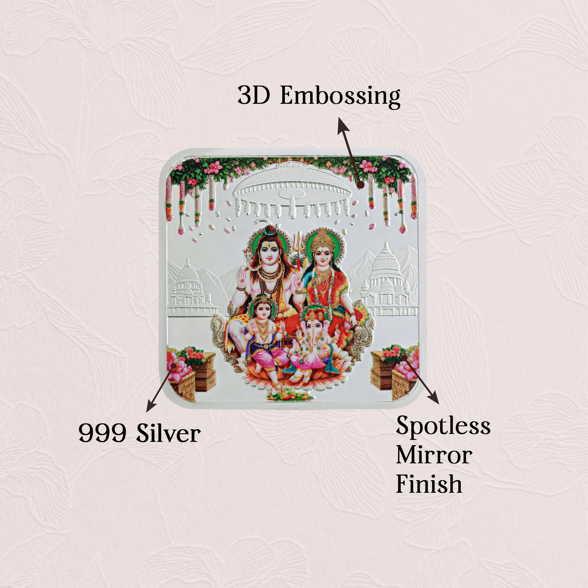 Pure 999 Silver 25g Shiv Parivar Coin