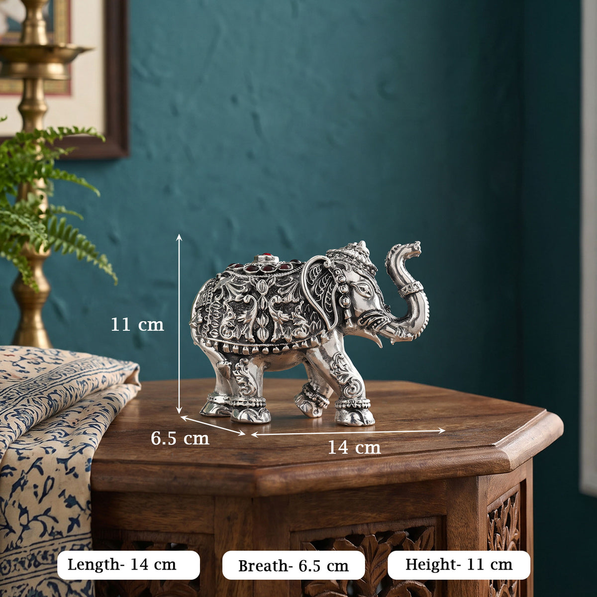 999 Silver Pair Elephant Gift Box