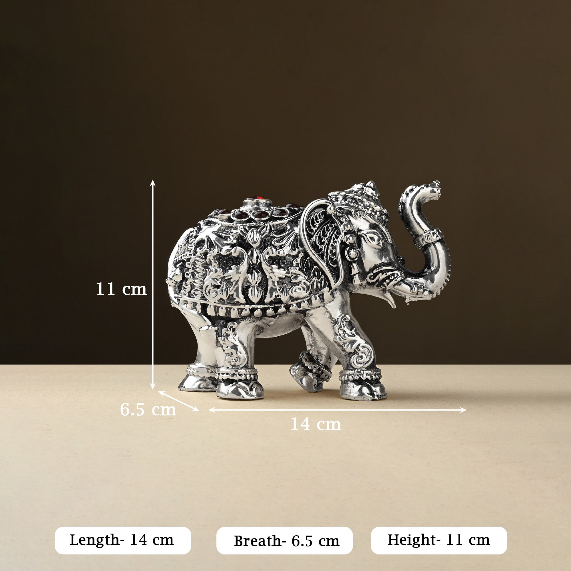 999 Silver Pair Elephant Gift Box