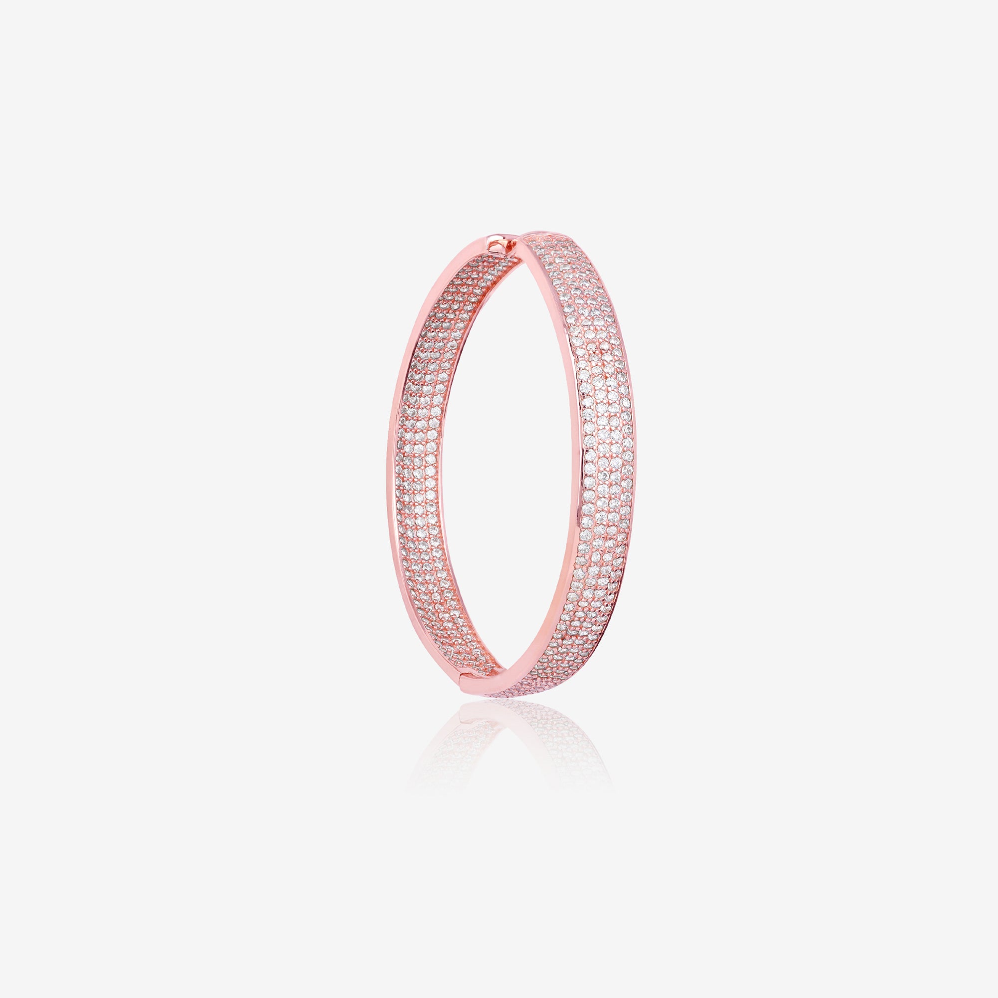 Chunky CZ-Studded Hoops