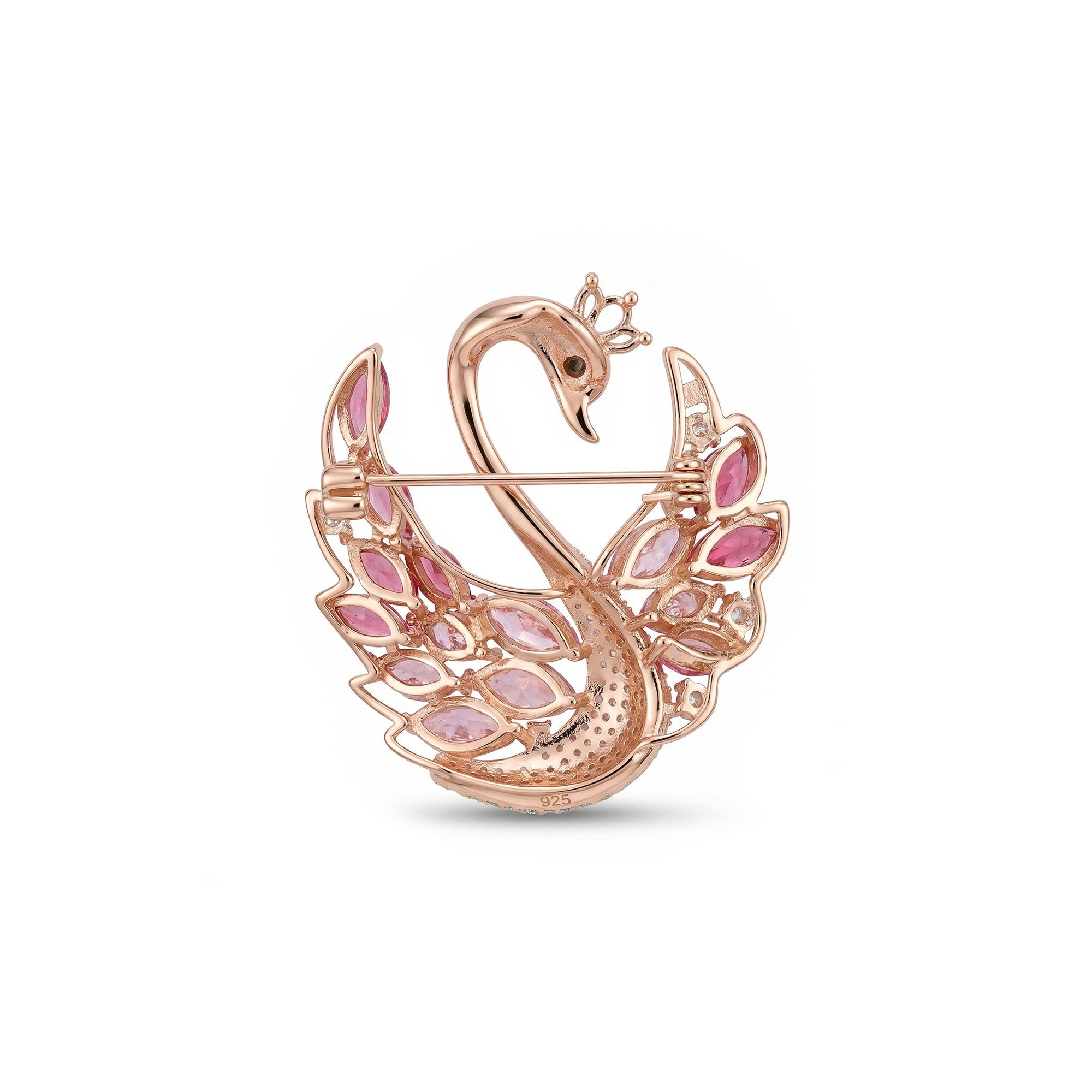 Crowned Swan Brooch