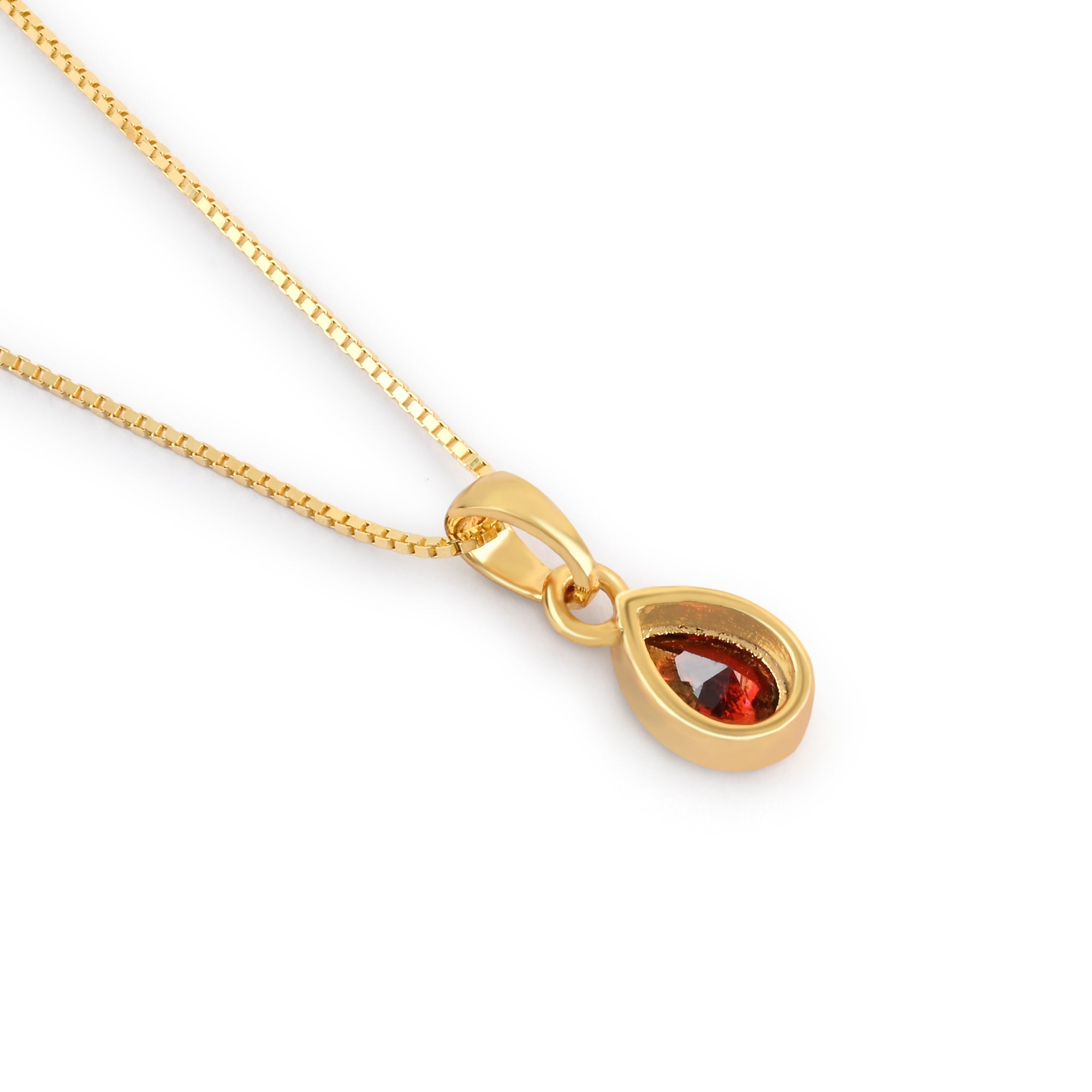 January Birthstone Silver Necklace
