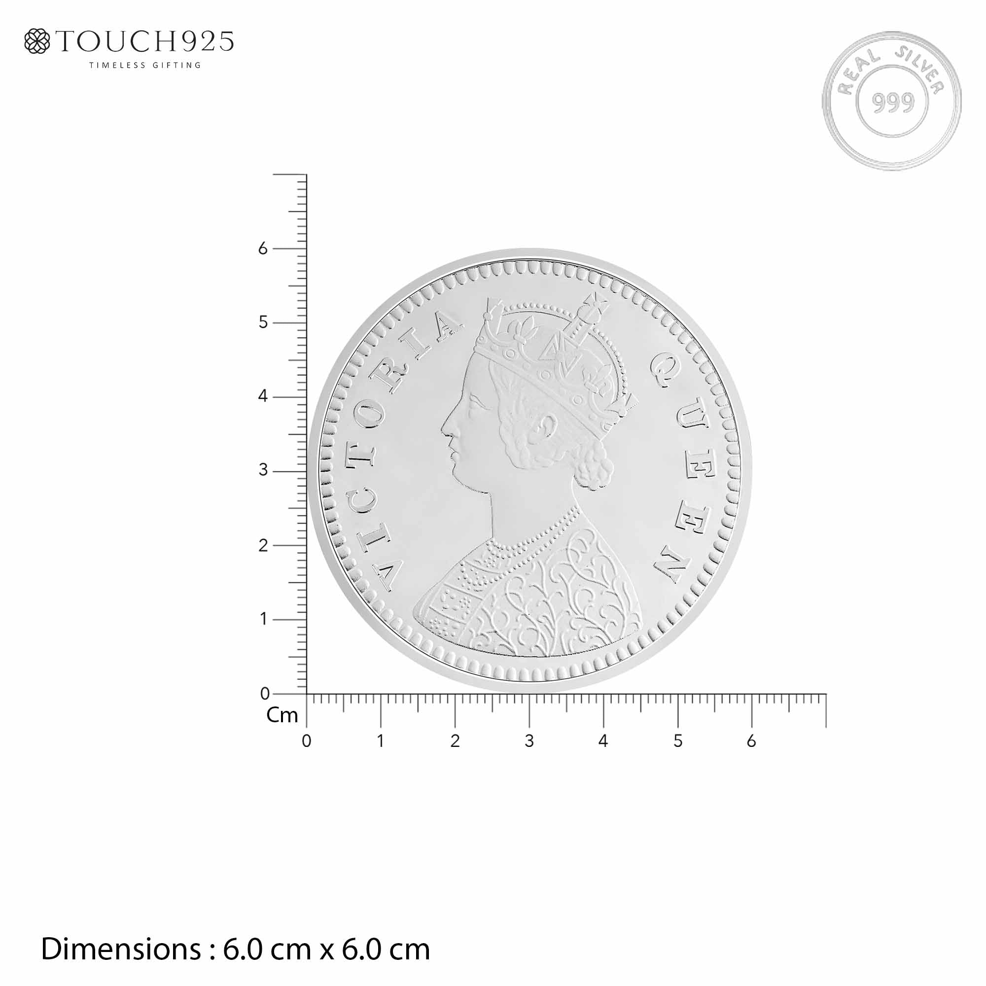 50g Queen Victoria Pure 999 Silver Coin