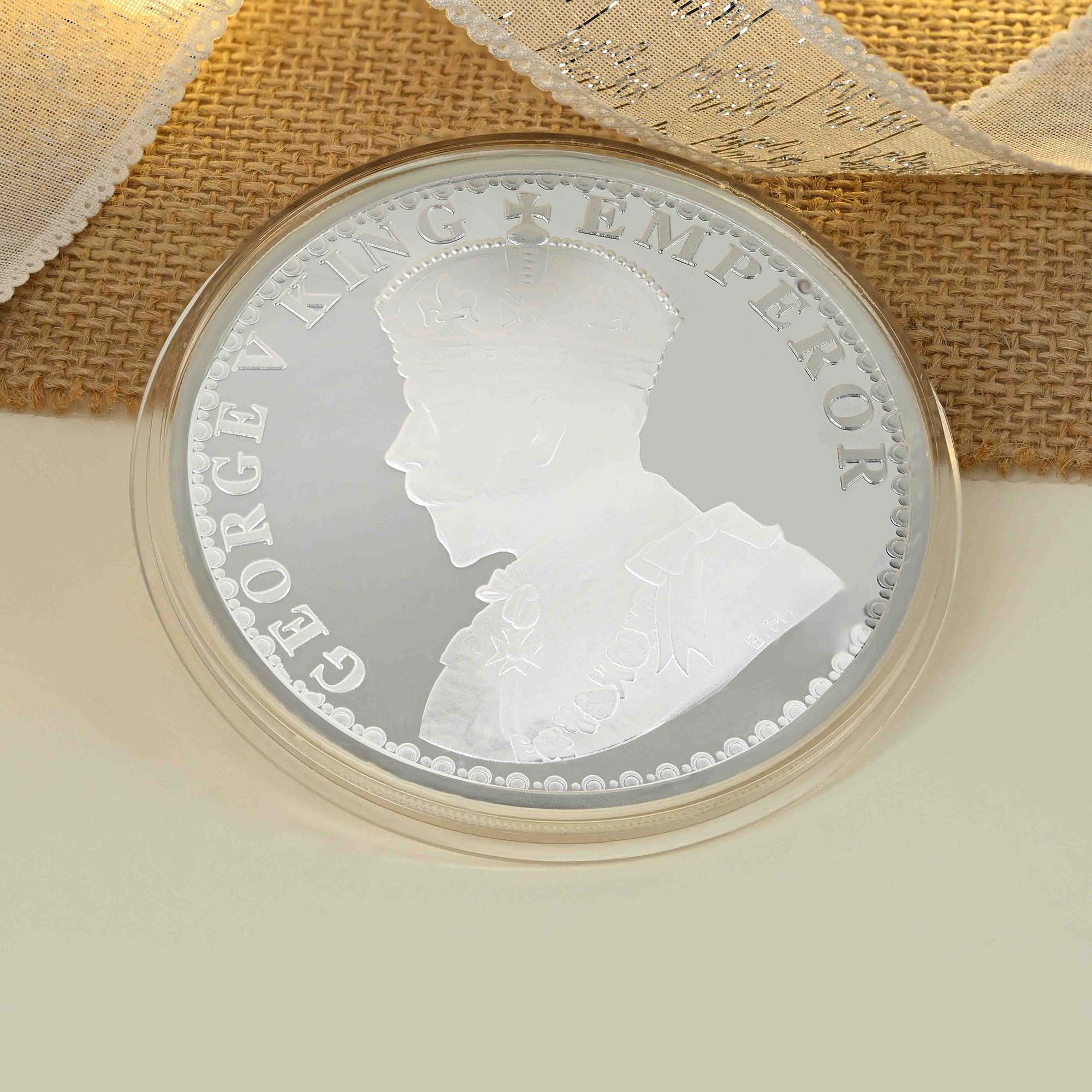 Pure 999 Silver 50g King George V Coin