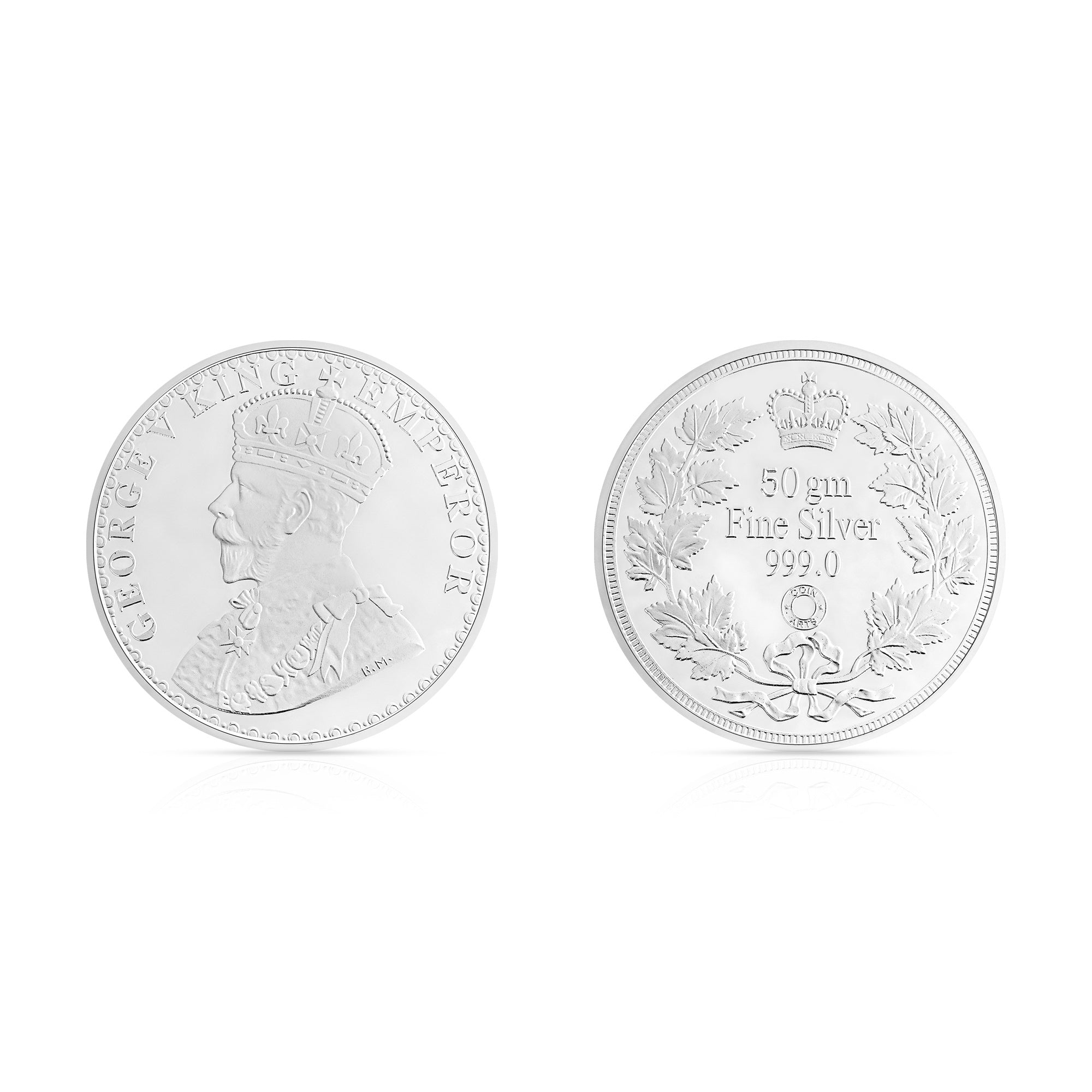Pure 999 Silver 50g King George V Coin