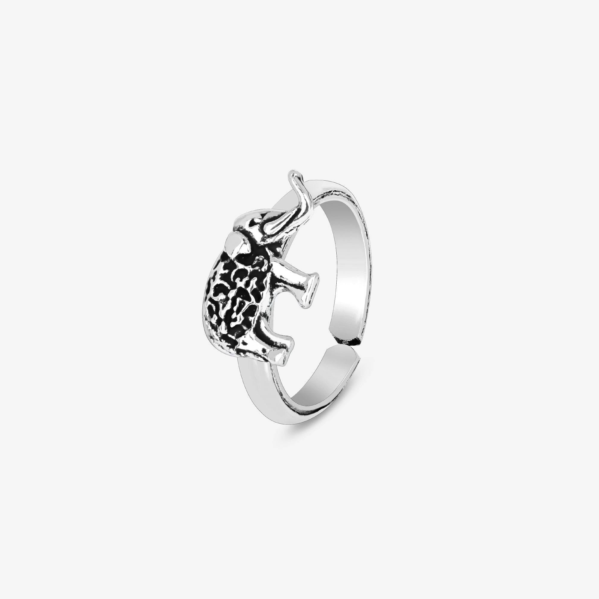 Oxidised Elephant Toe Ring