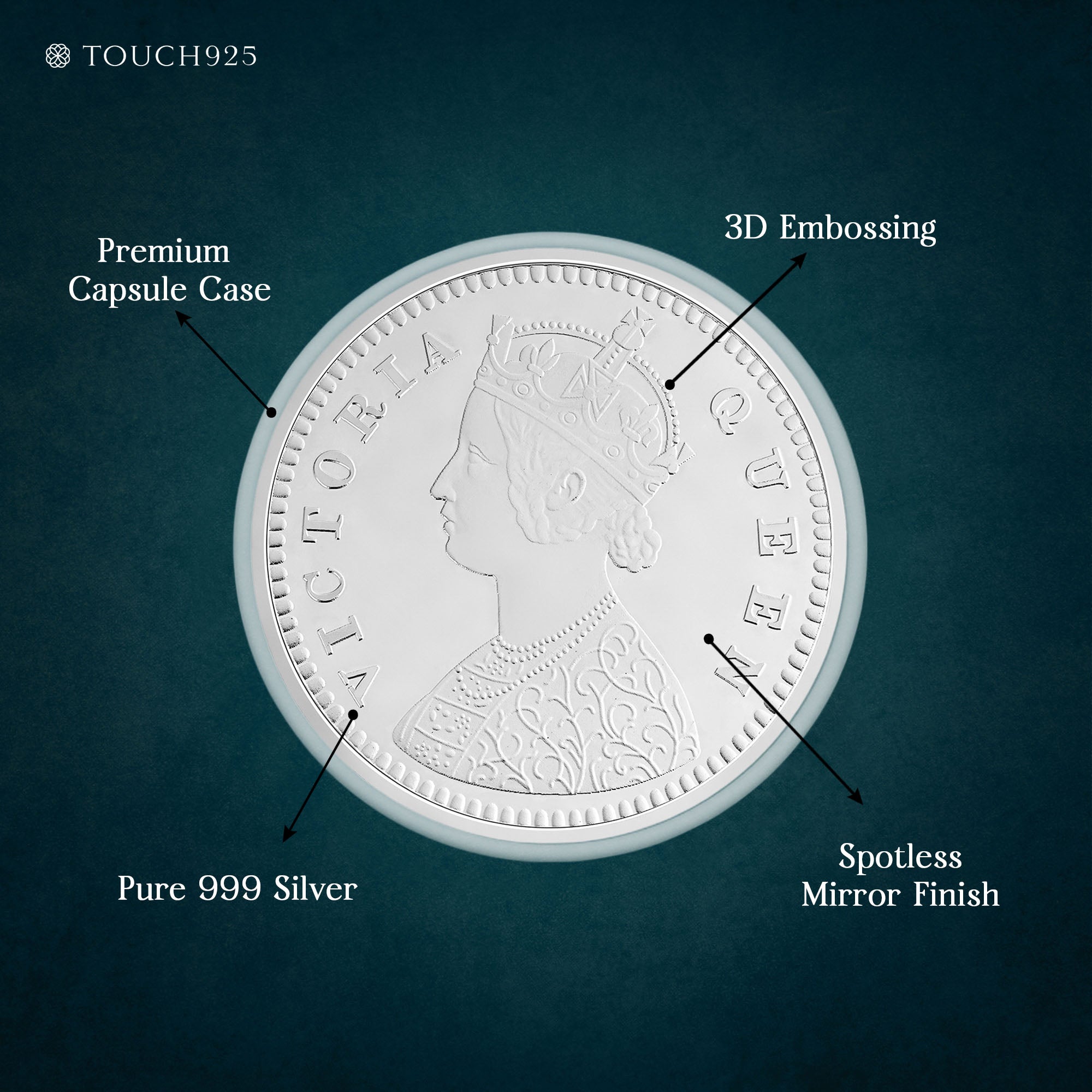 10-100g Queen Victoria Pure 999 Silver Coin