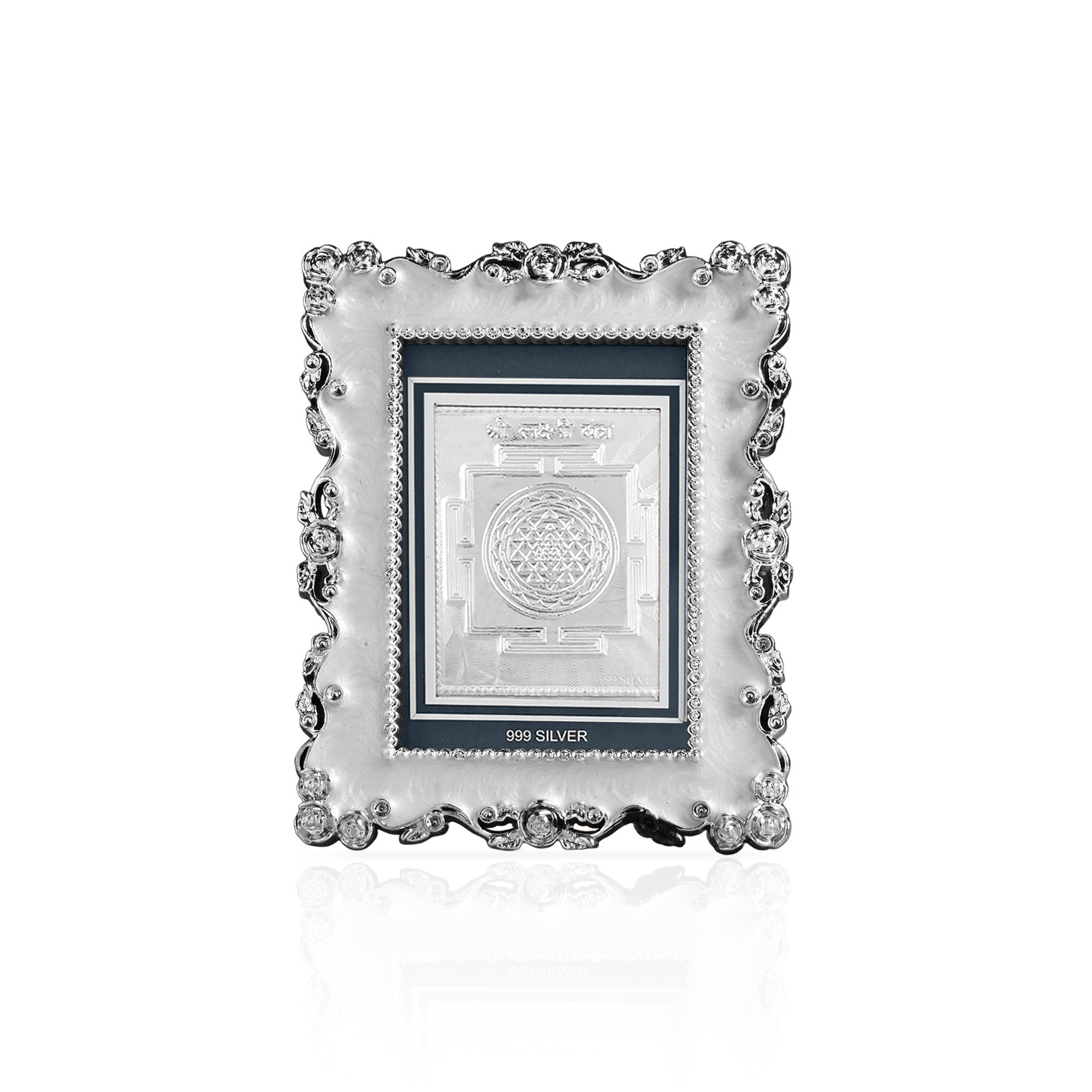 999 Silver Lakshmi Yantra Frame