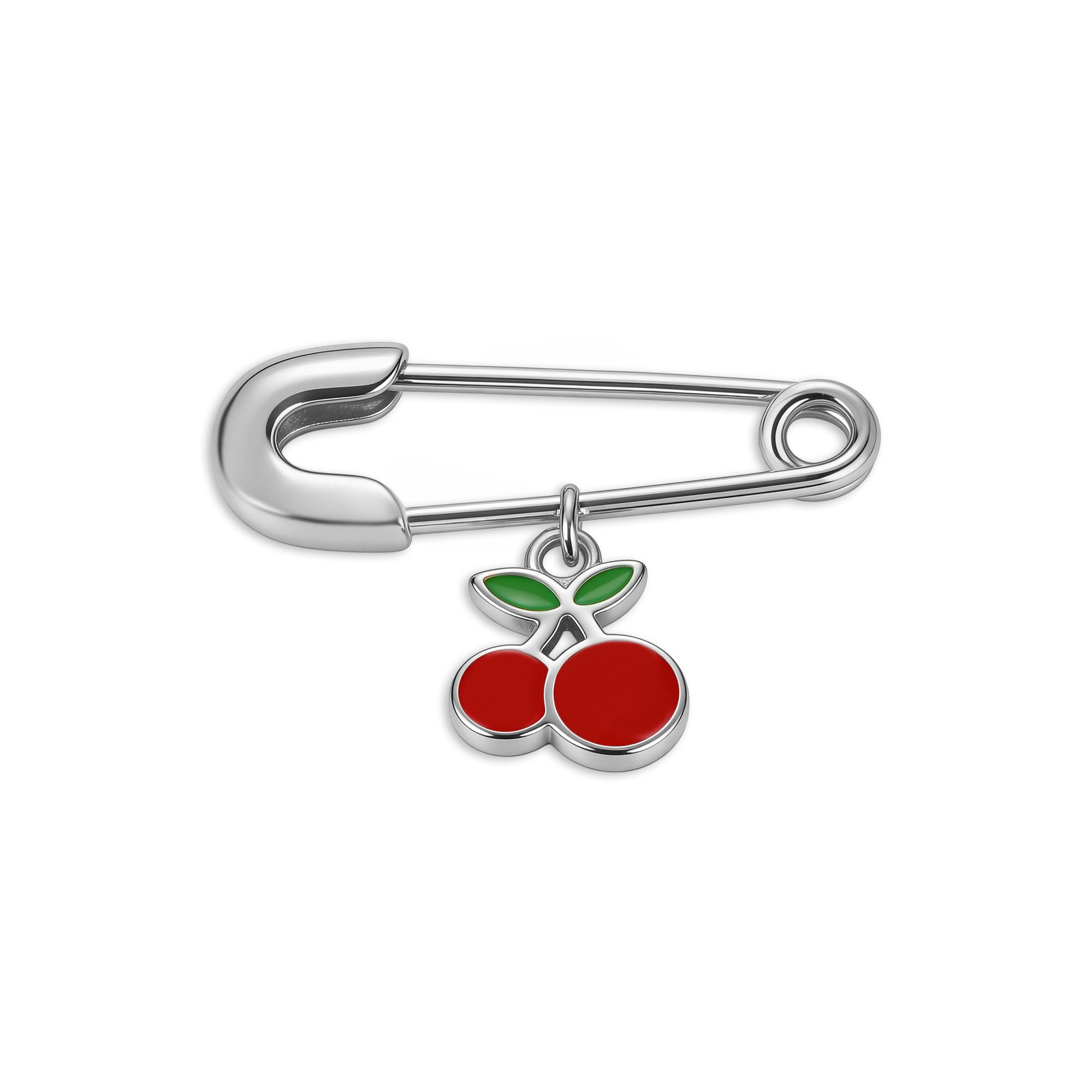 Cherry Charm Kids Safety Pin