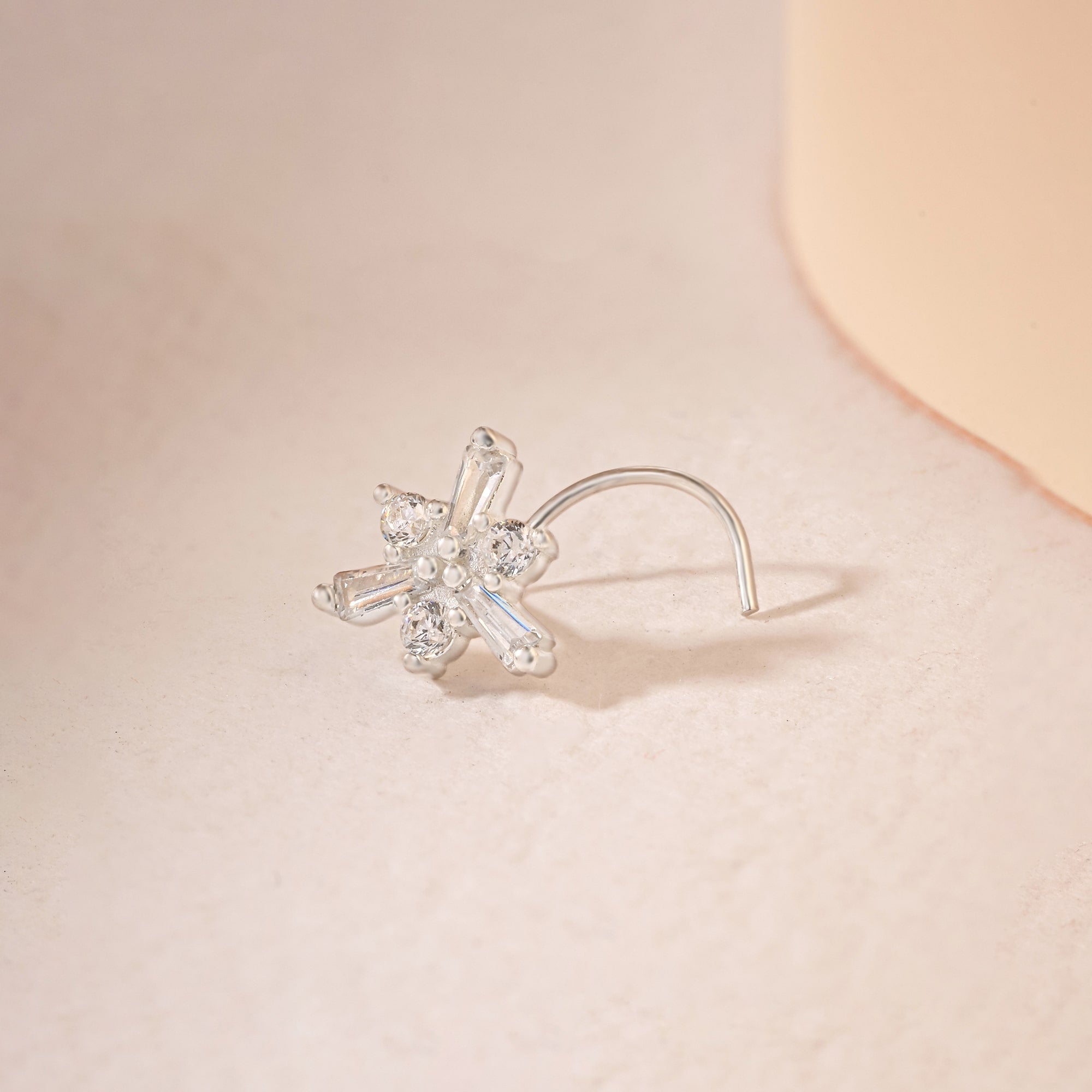Snowflakes Nose Pin