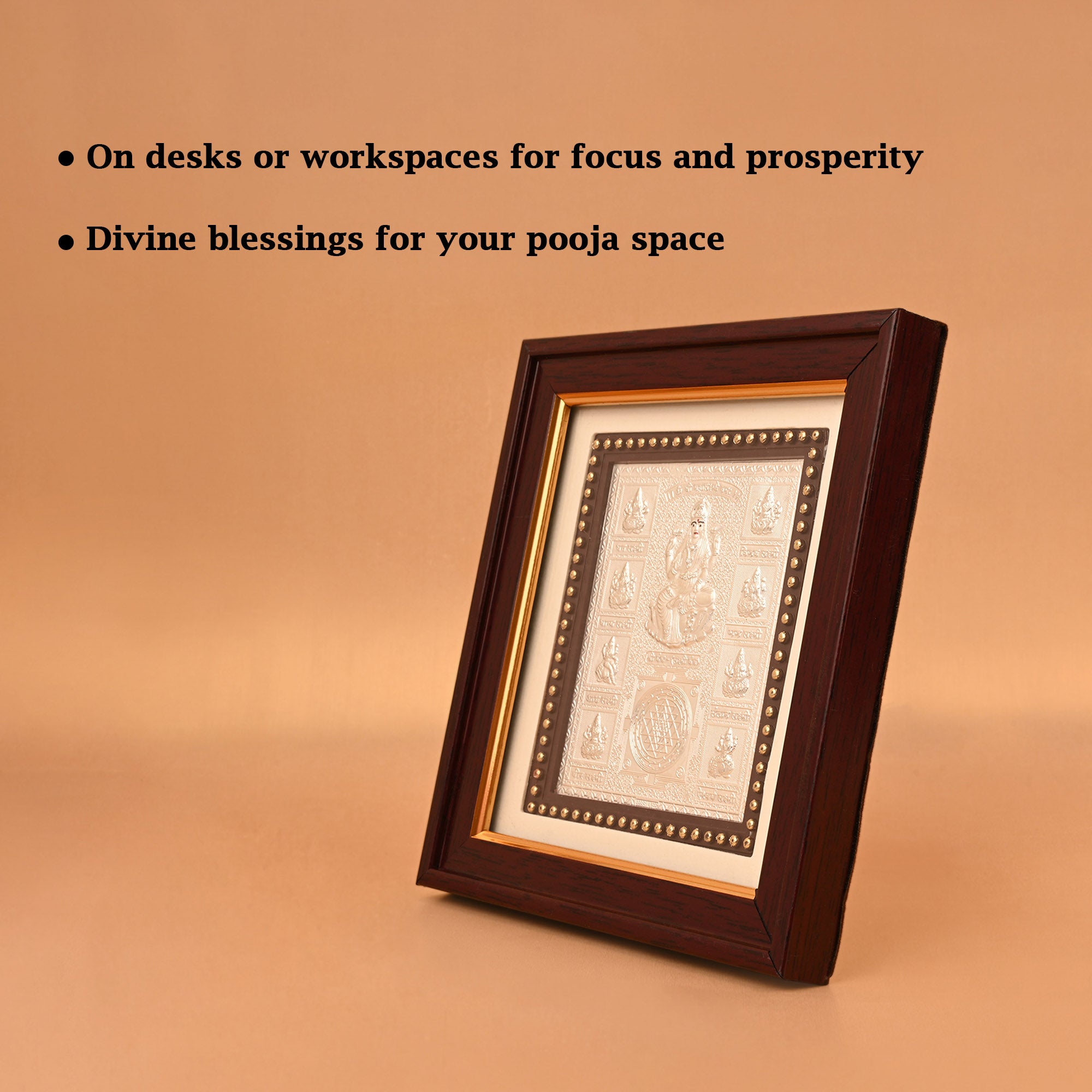 999 Silver Shree Ashtalakshmi Yantra Frame