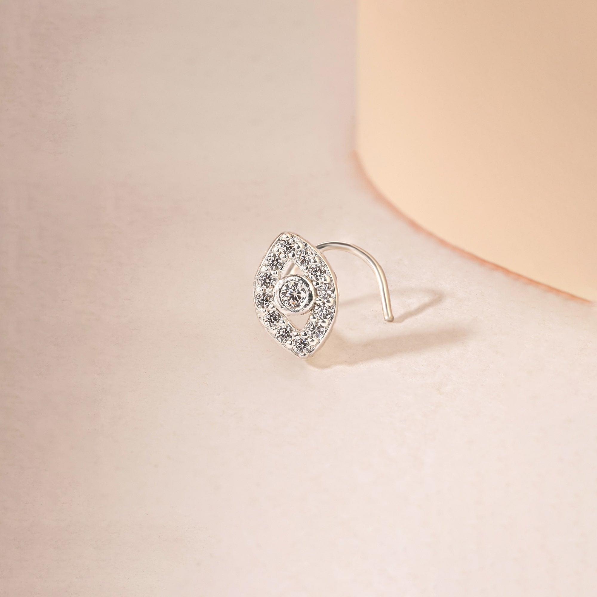 Studded Evil Eye Nose Pin