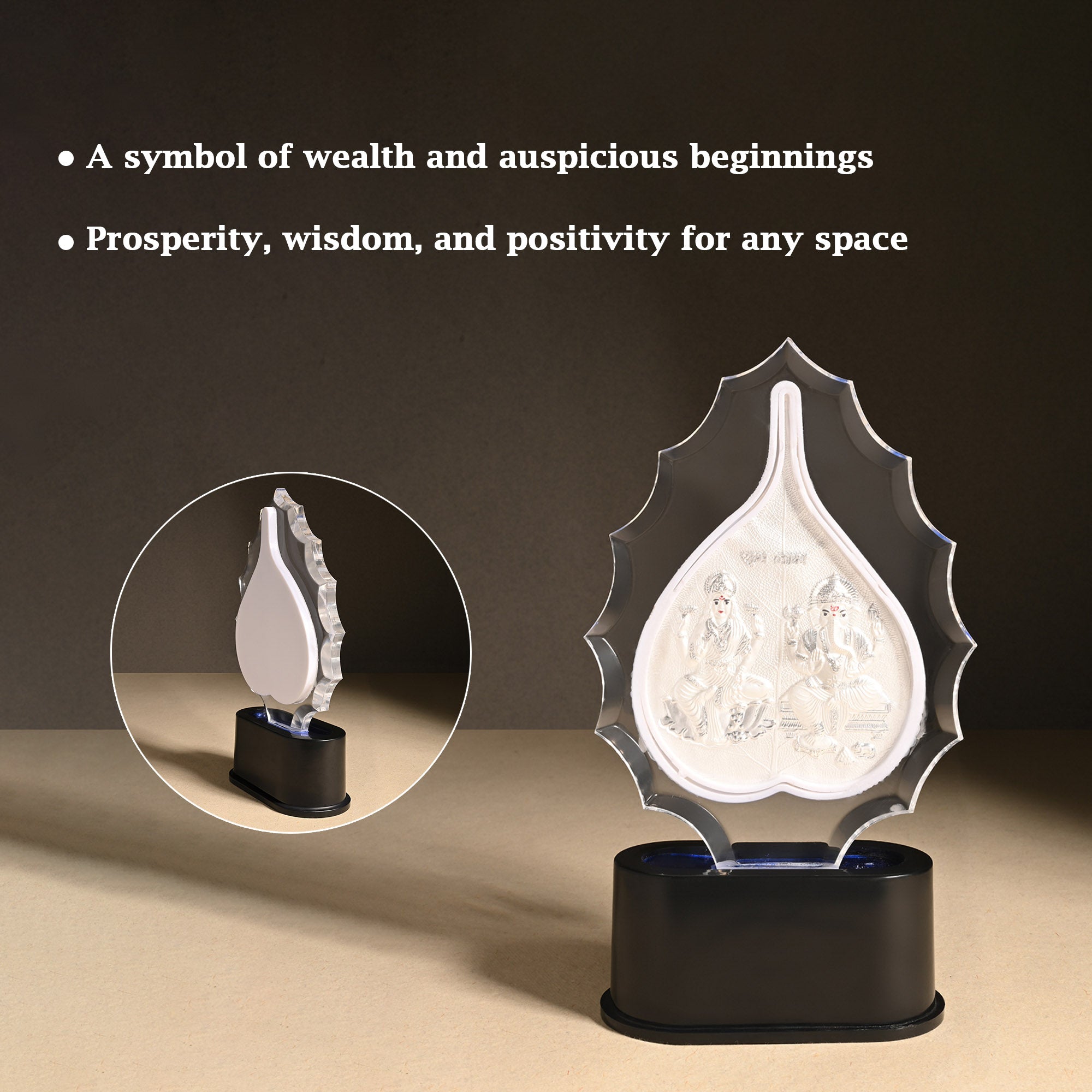 999 Silver Laxmi Ganesh Idol Stand
