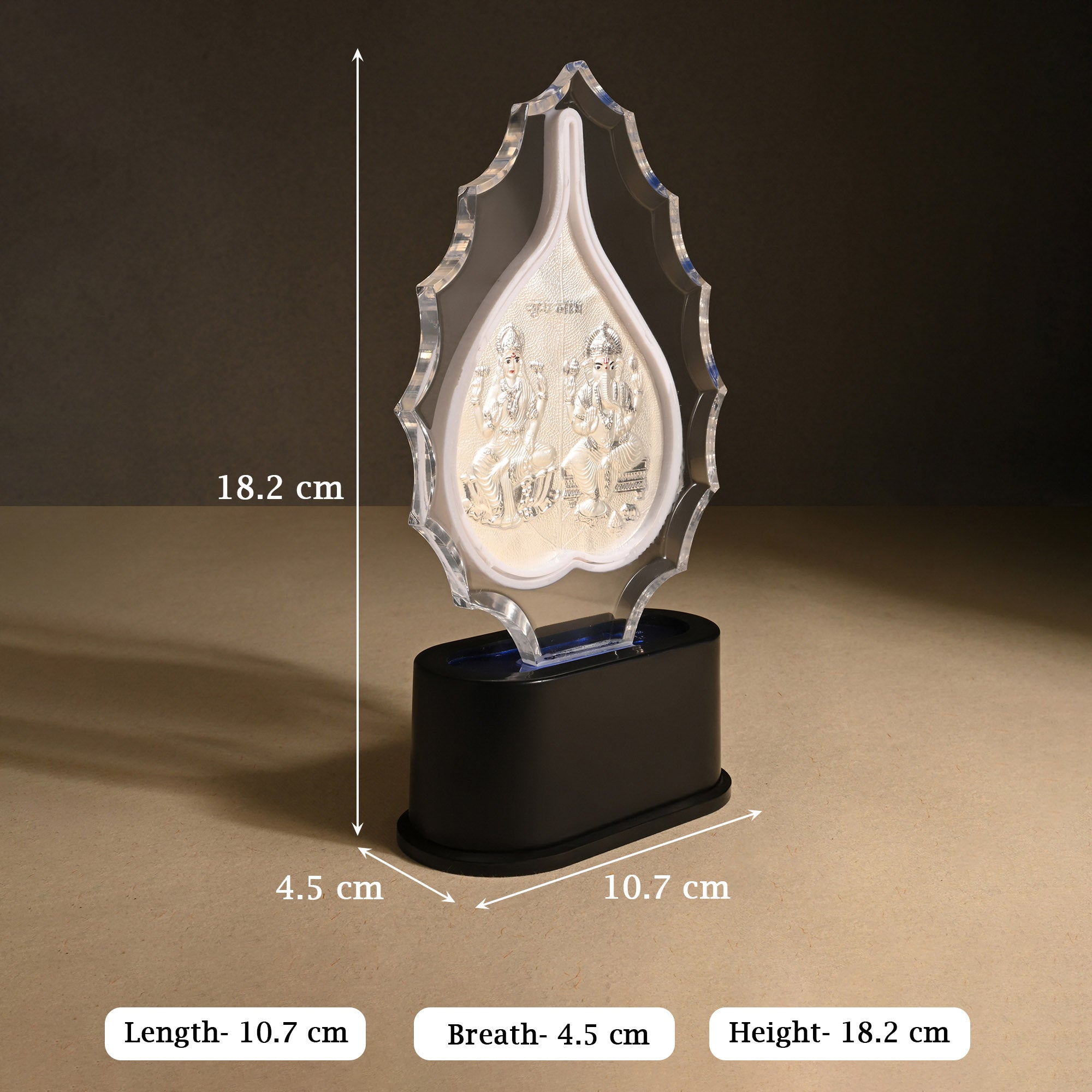 999 Silver Laxmi Ganesh Idol Stand