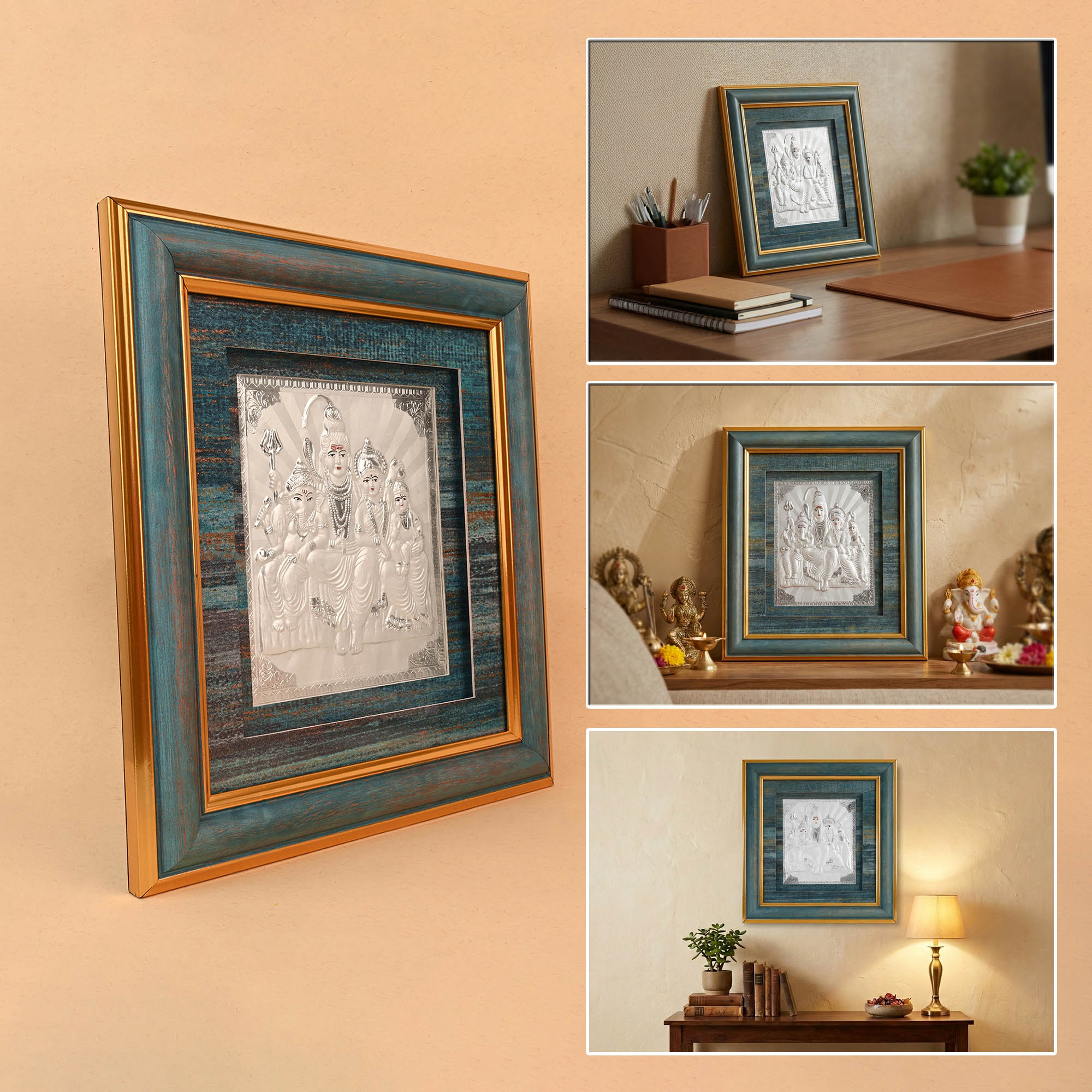 999 Silver Shiv Parivar Frame