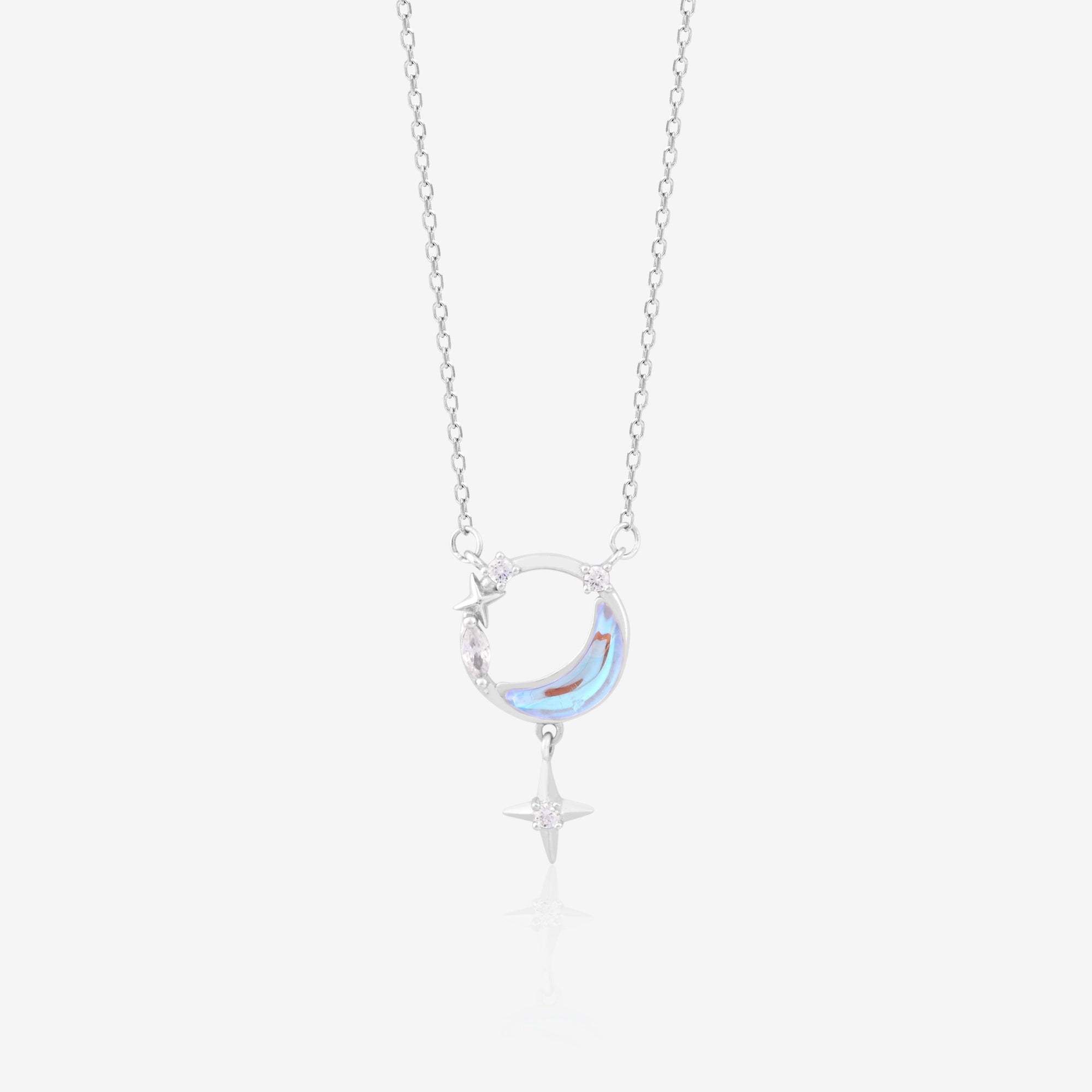 Moon & Star Pendant Necklace
