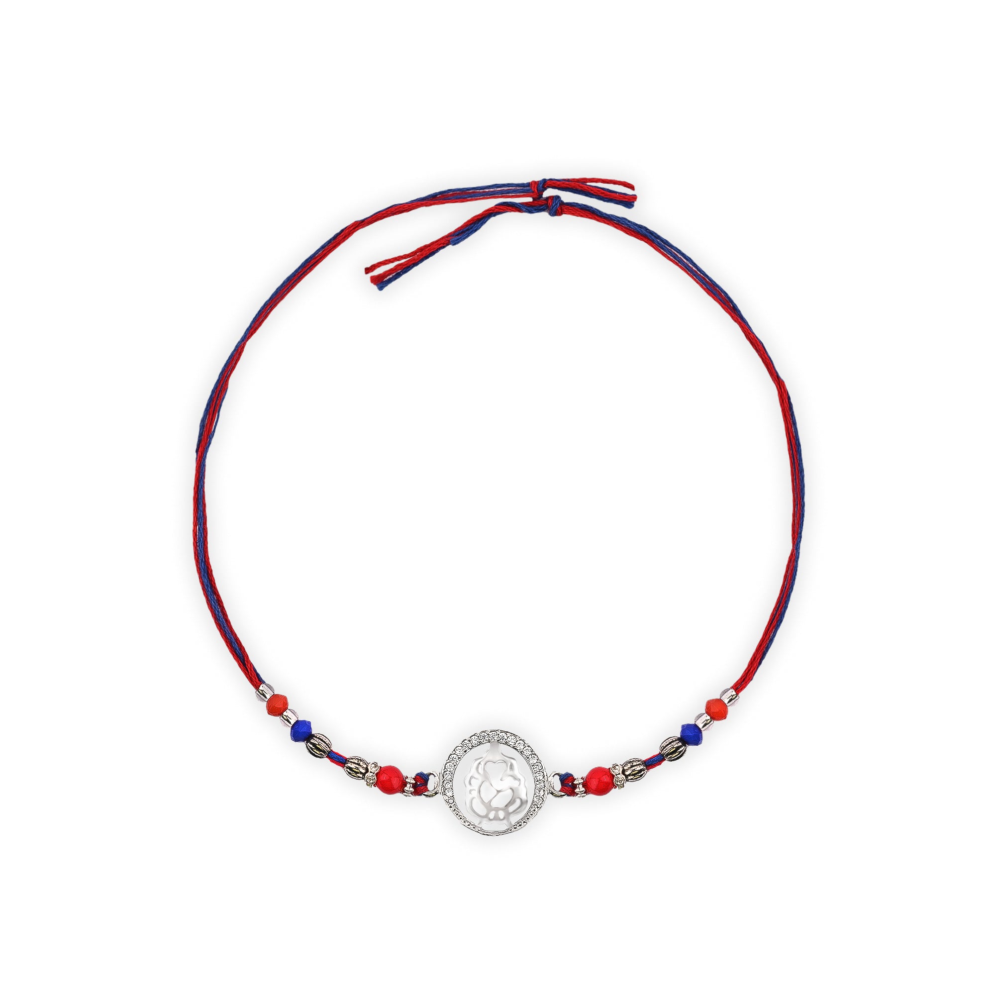 Ganpati Charm Beaded Thread Rakhi