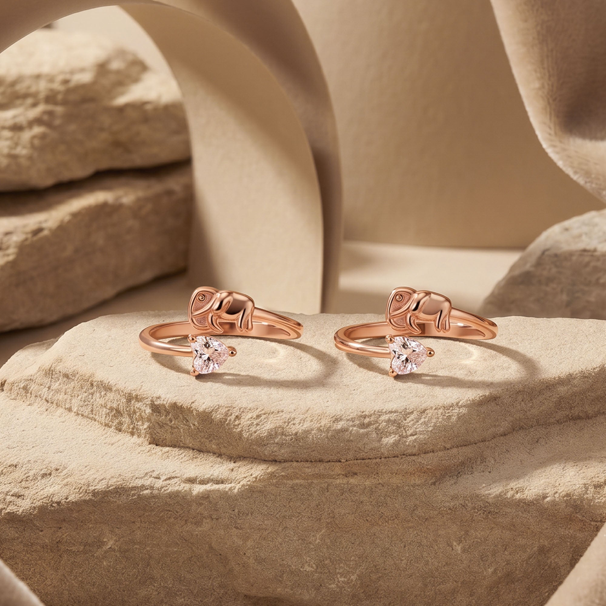 Elephant Embrace Toe Ring