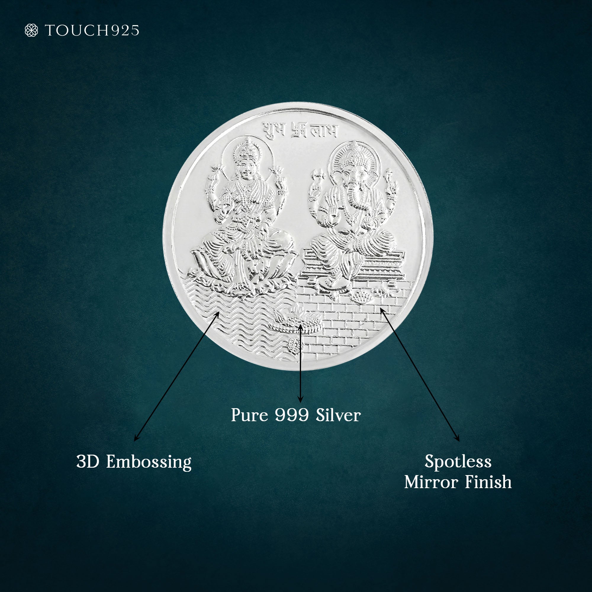 1g Lakshmi Ganesha 999 Silver Coin