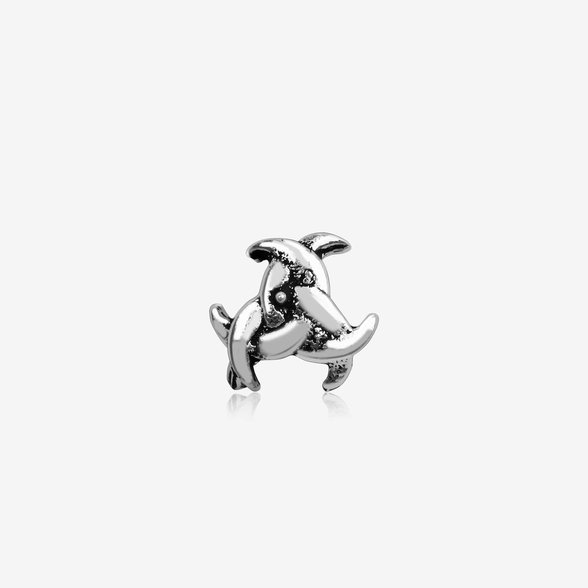 oxidized Knot Nose Pin