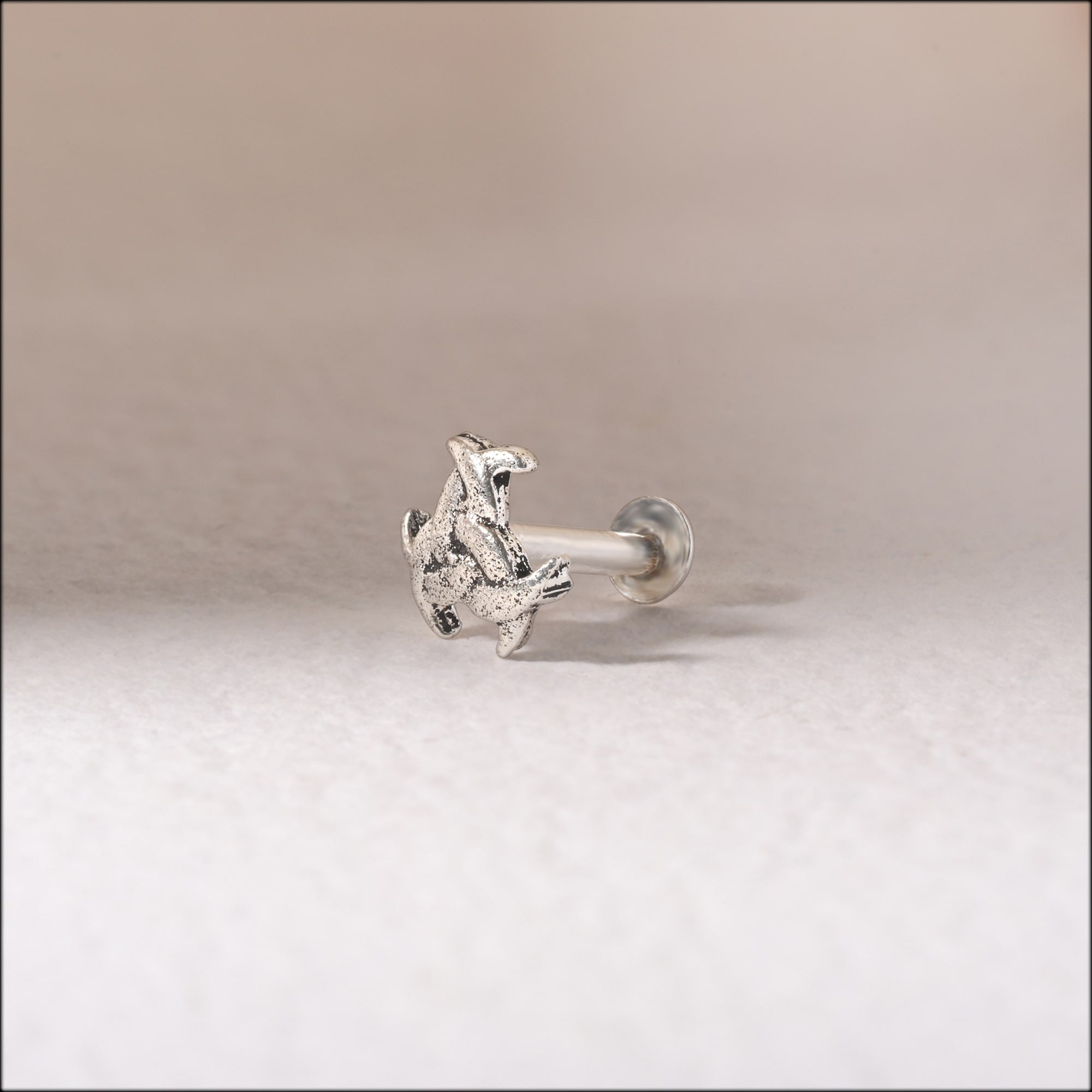 oxidized Knot Nose Pin