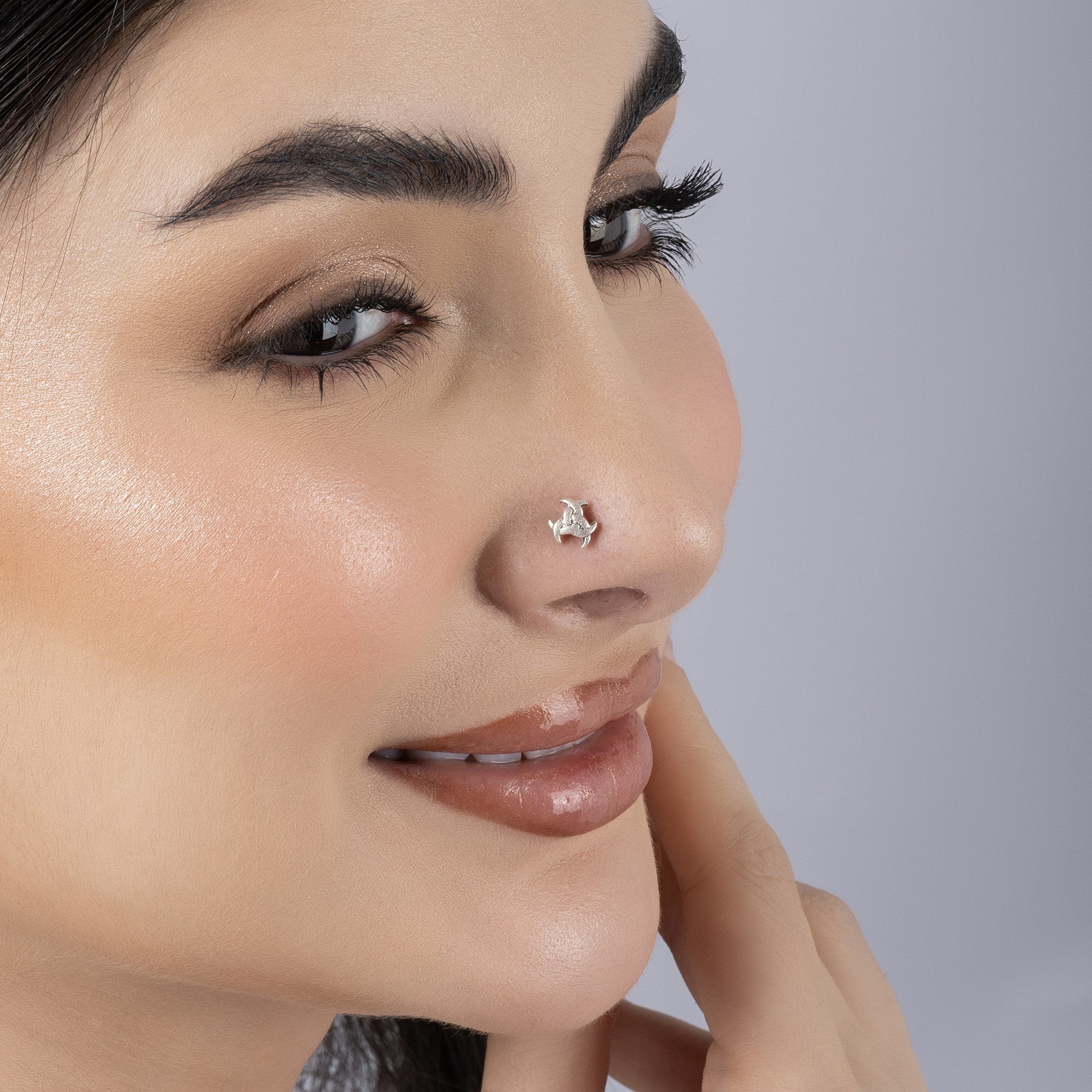 oxidized Knot Nose Pin