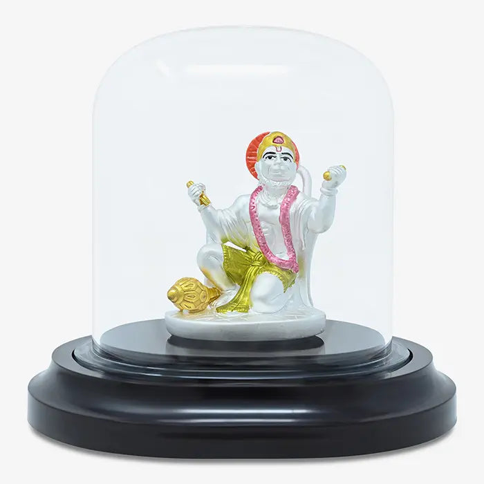 999 Silver Devotee Divine Hanuman Idol - Touch925