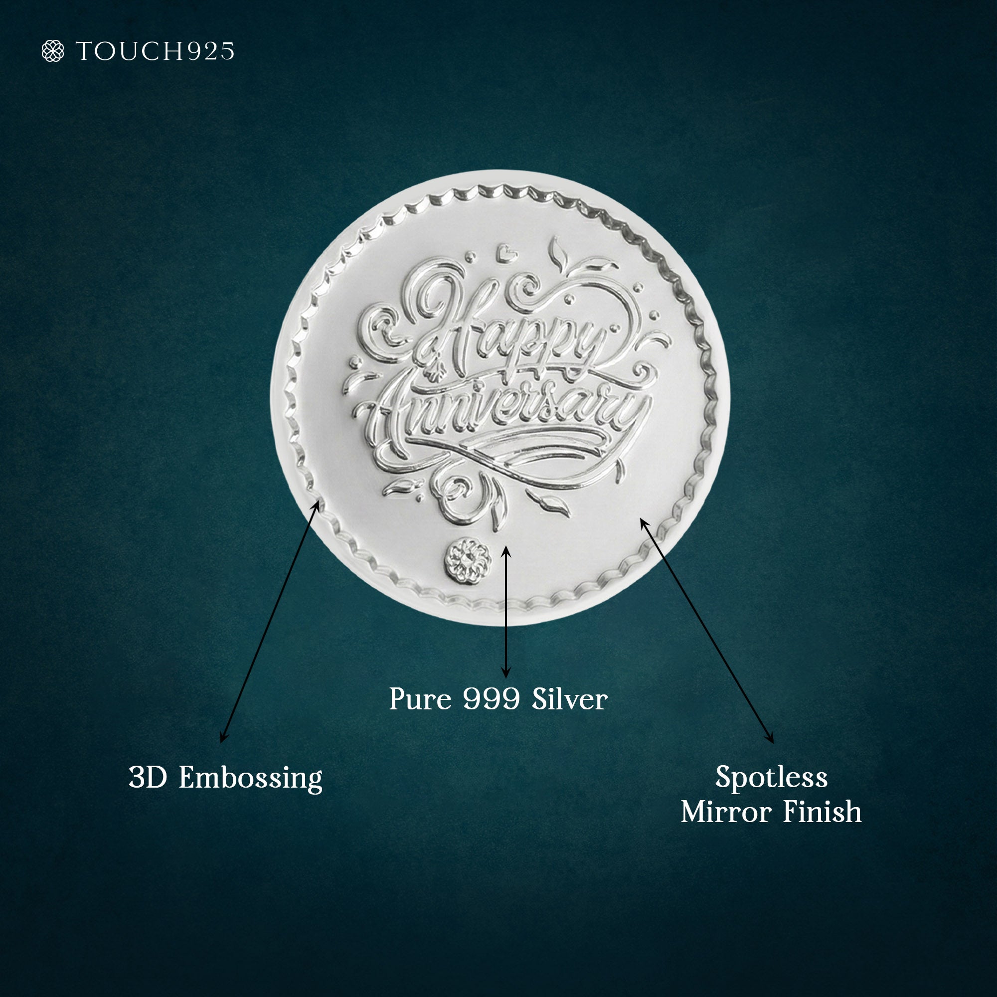 1g Happy Anniversary 999 Silver Coin