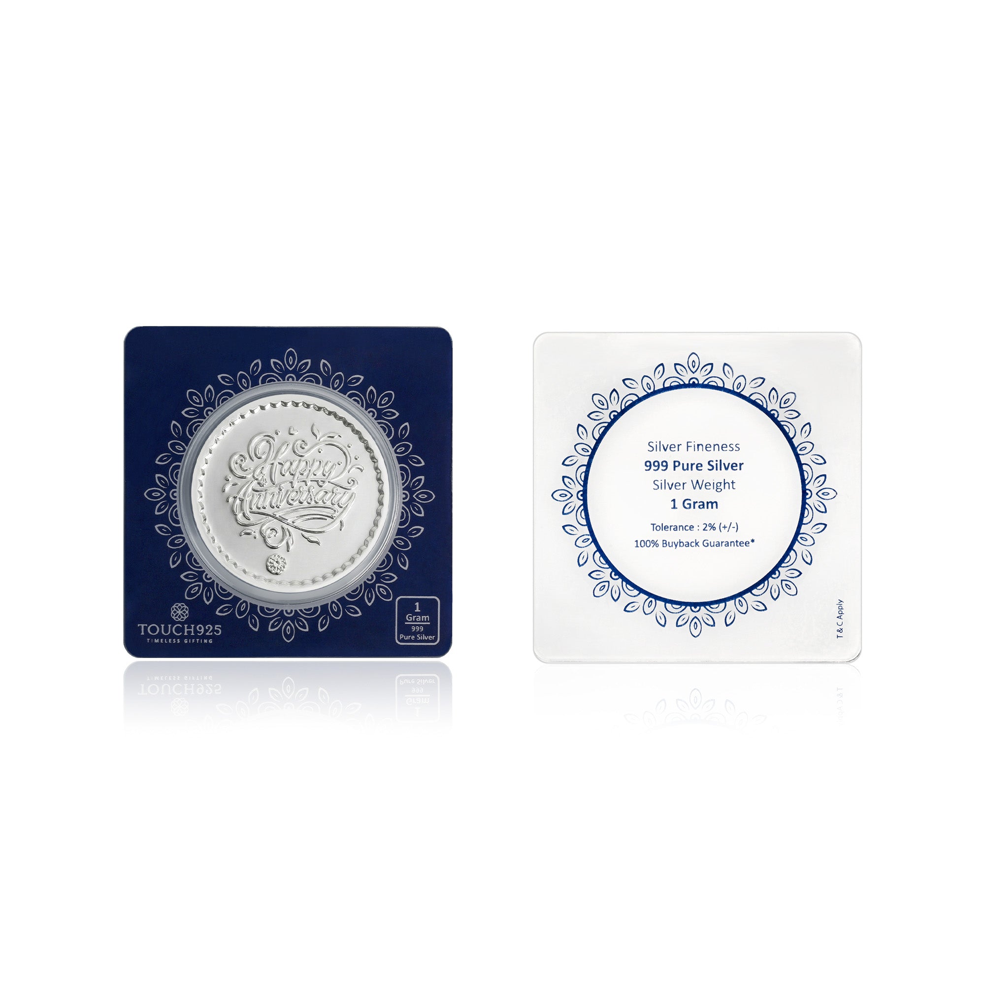 1g Happy Anniversary 999 Silver Coin