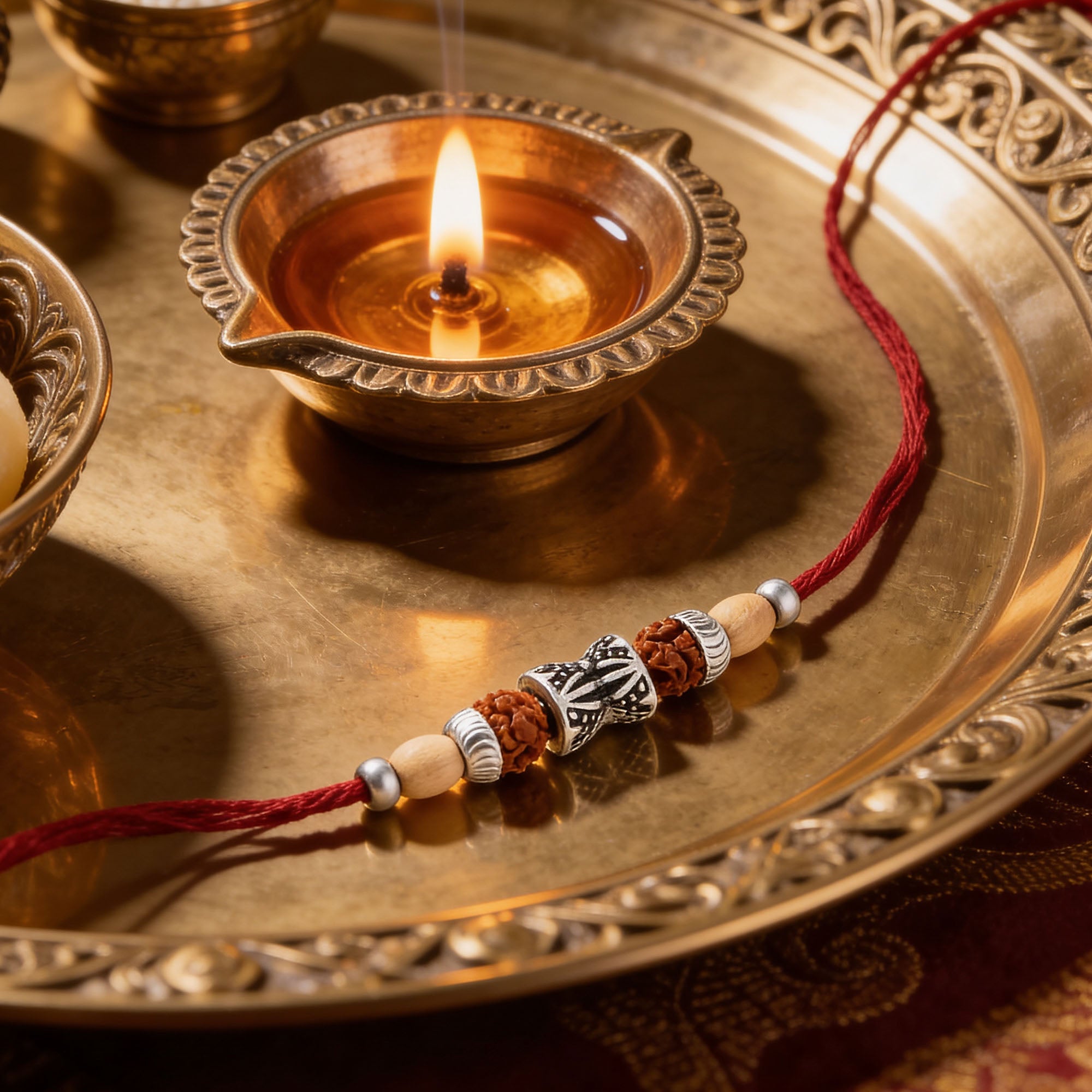 Damru Charm Rudraksh Rakhi