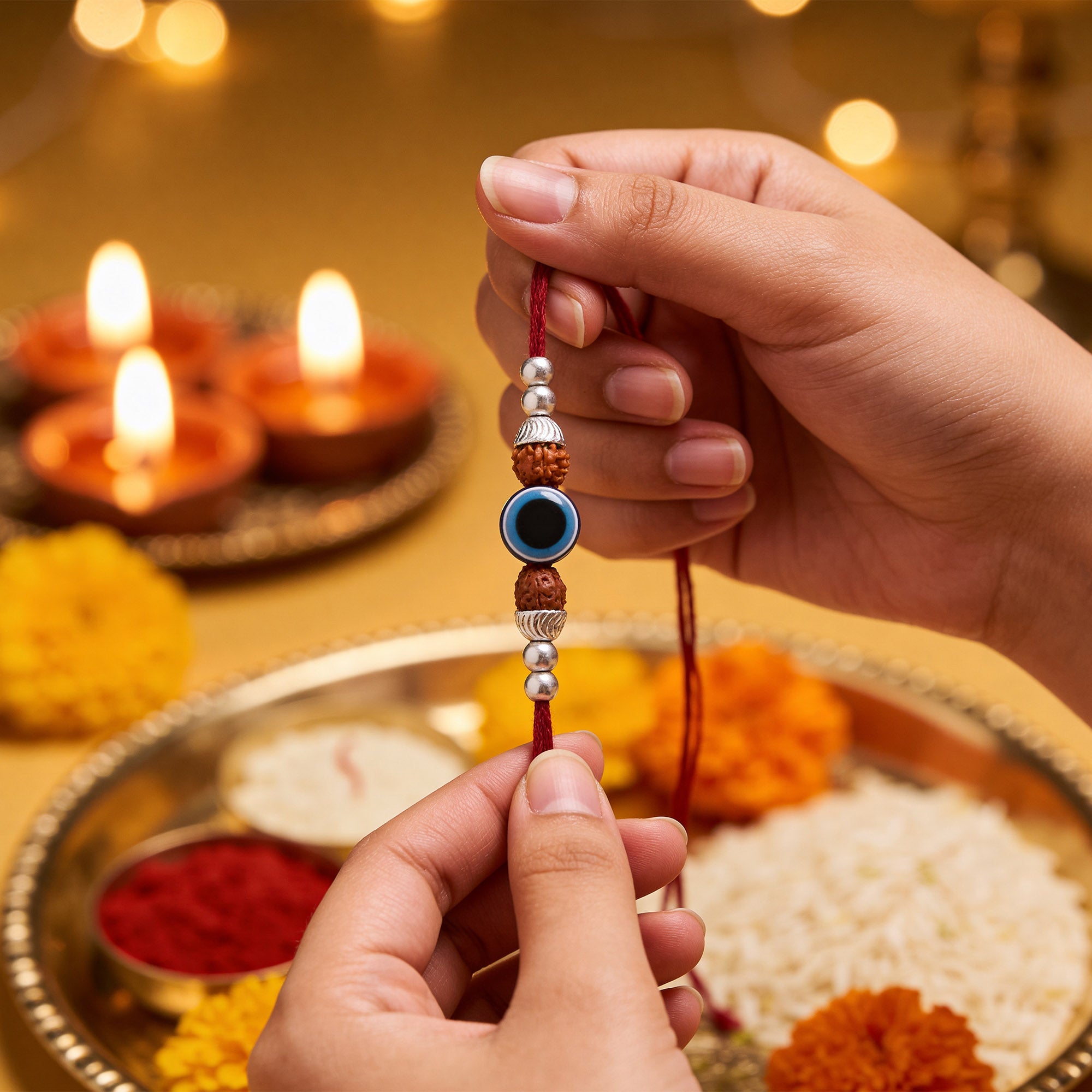 Rudraksha Evil Eye Rakhi