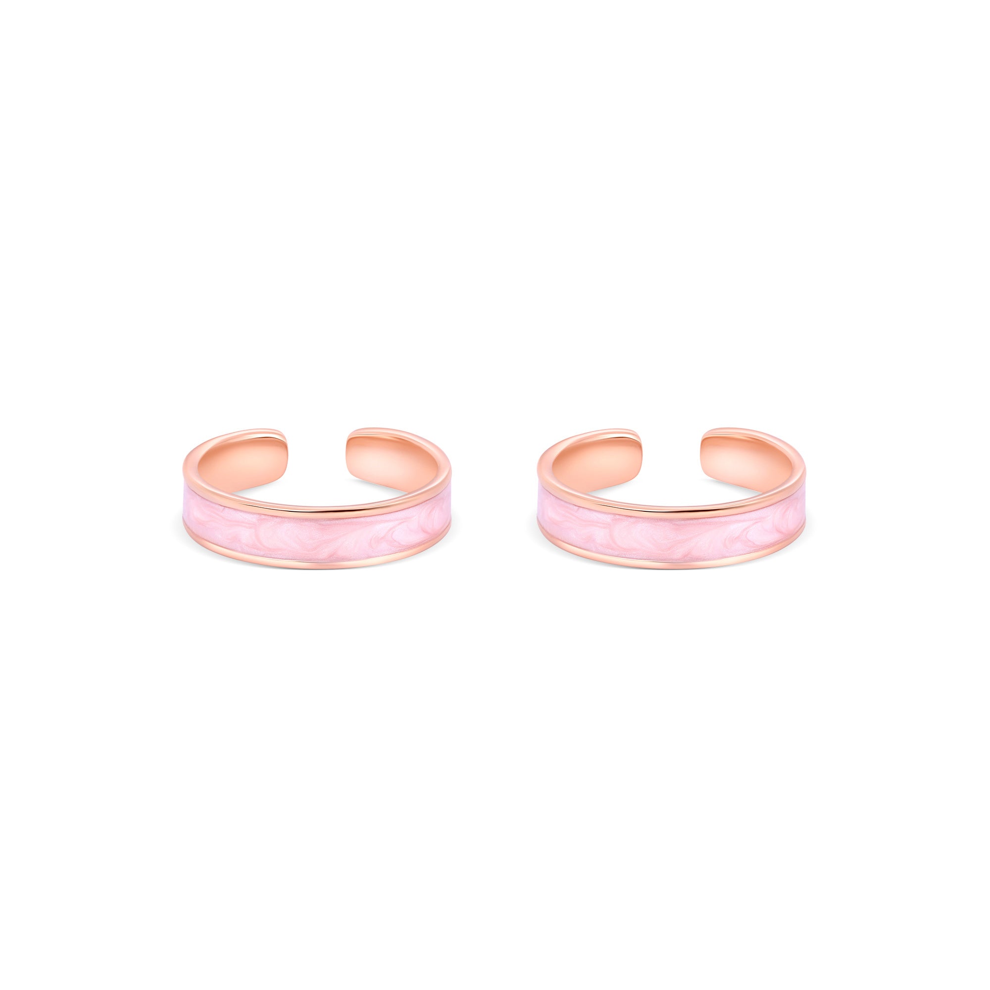 Enamel Band Silver Toe Ring