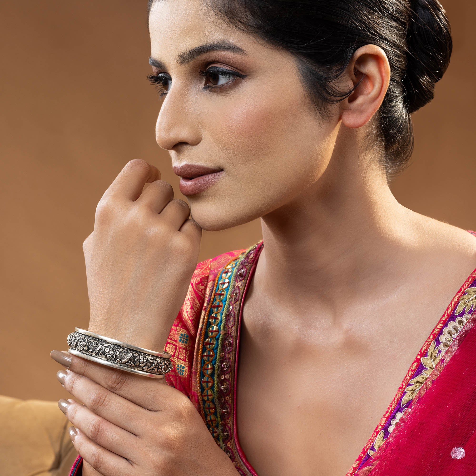 Petal-Embellished Kada