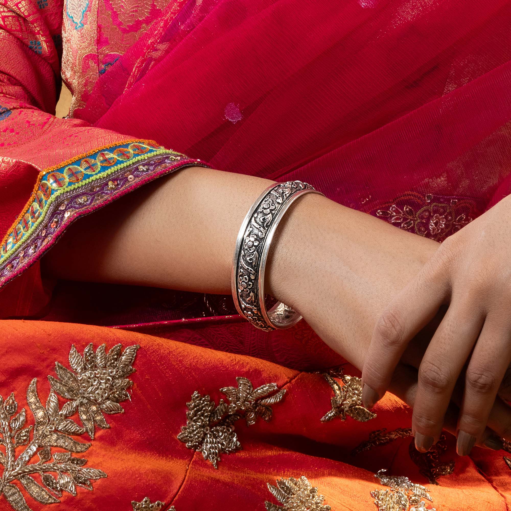 Petal-Embellished Kada