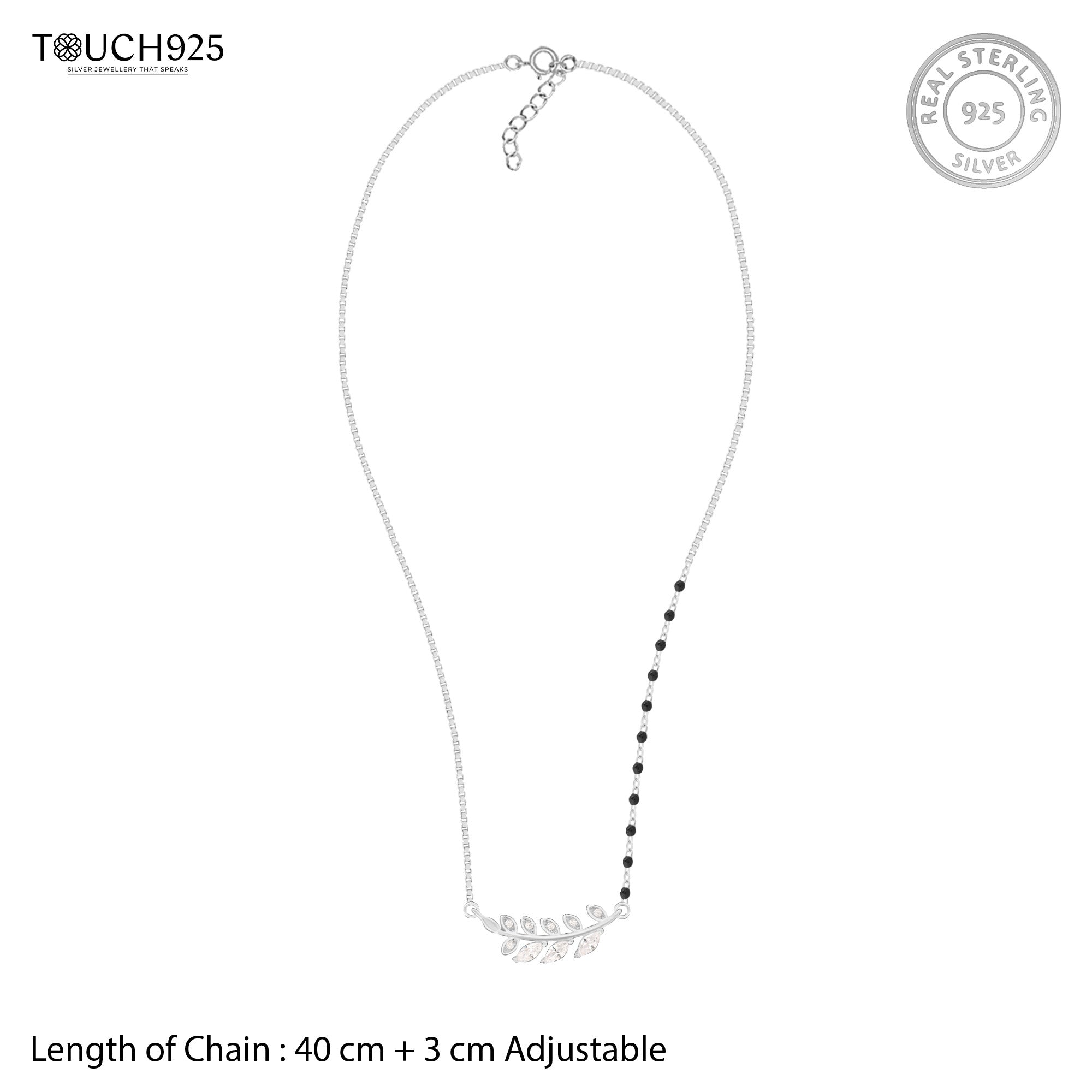 Beads And Leaf Mangalsutra