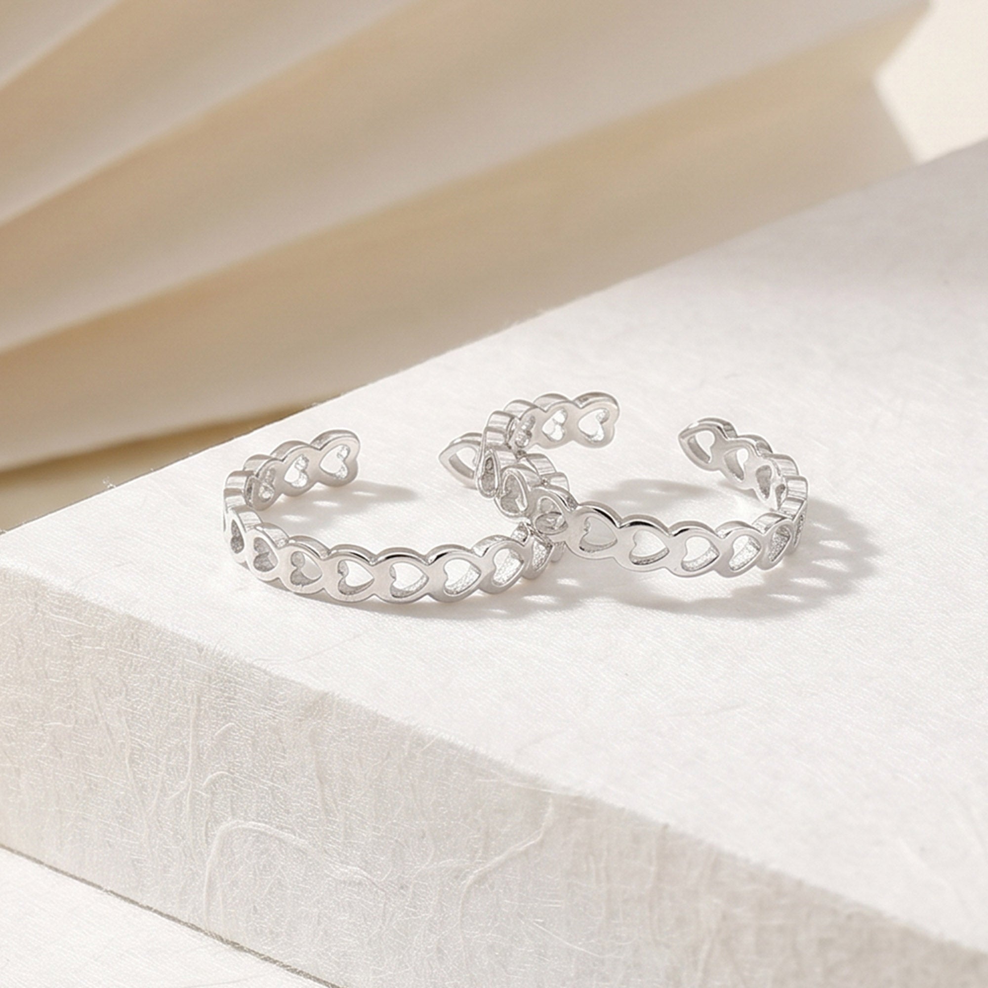 Heartlet Silver Toe Ring