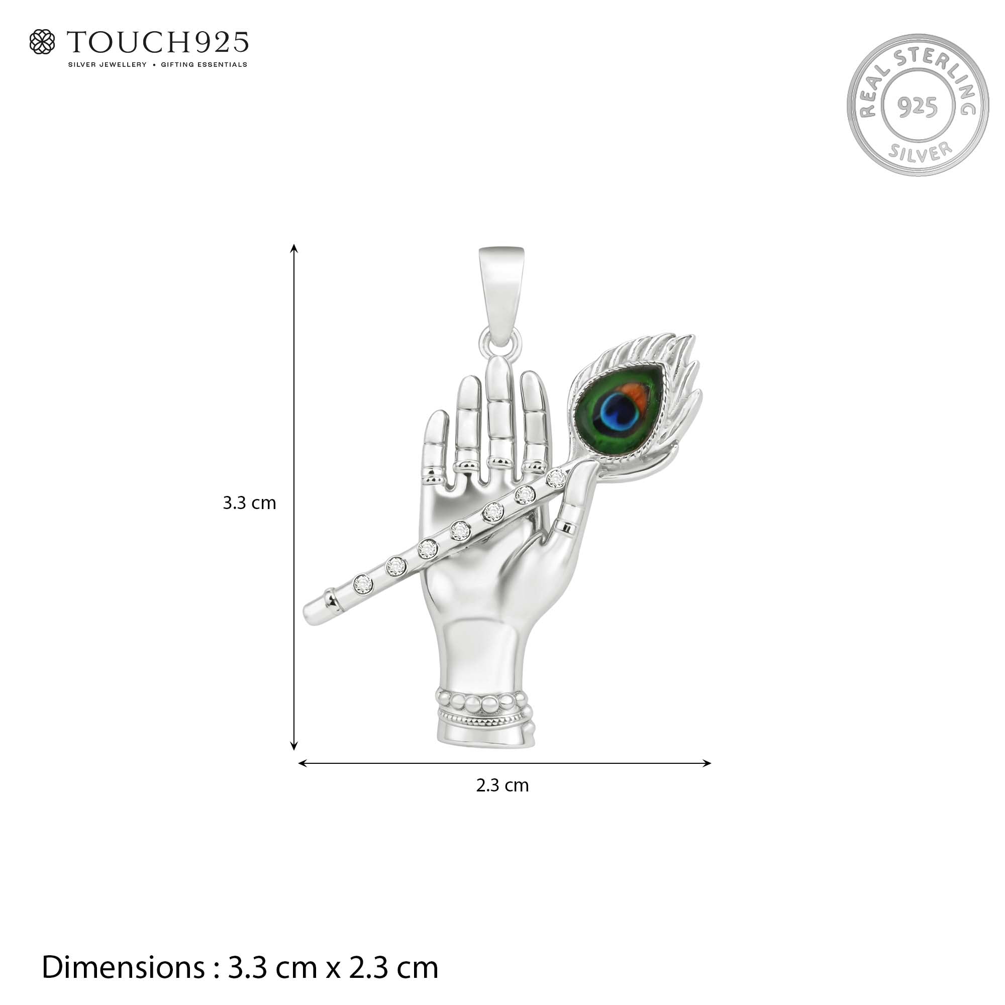 Krishna Hand Flute Pendant