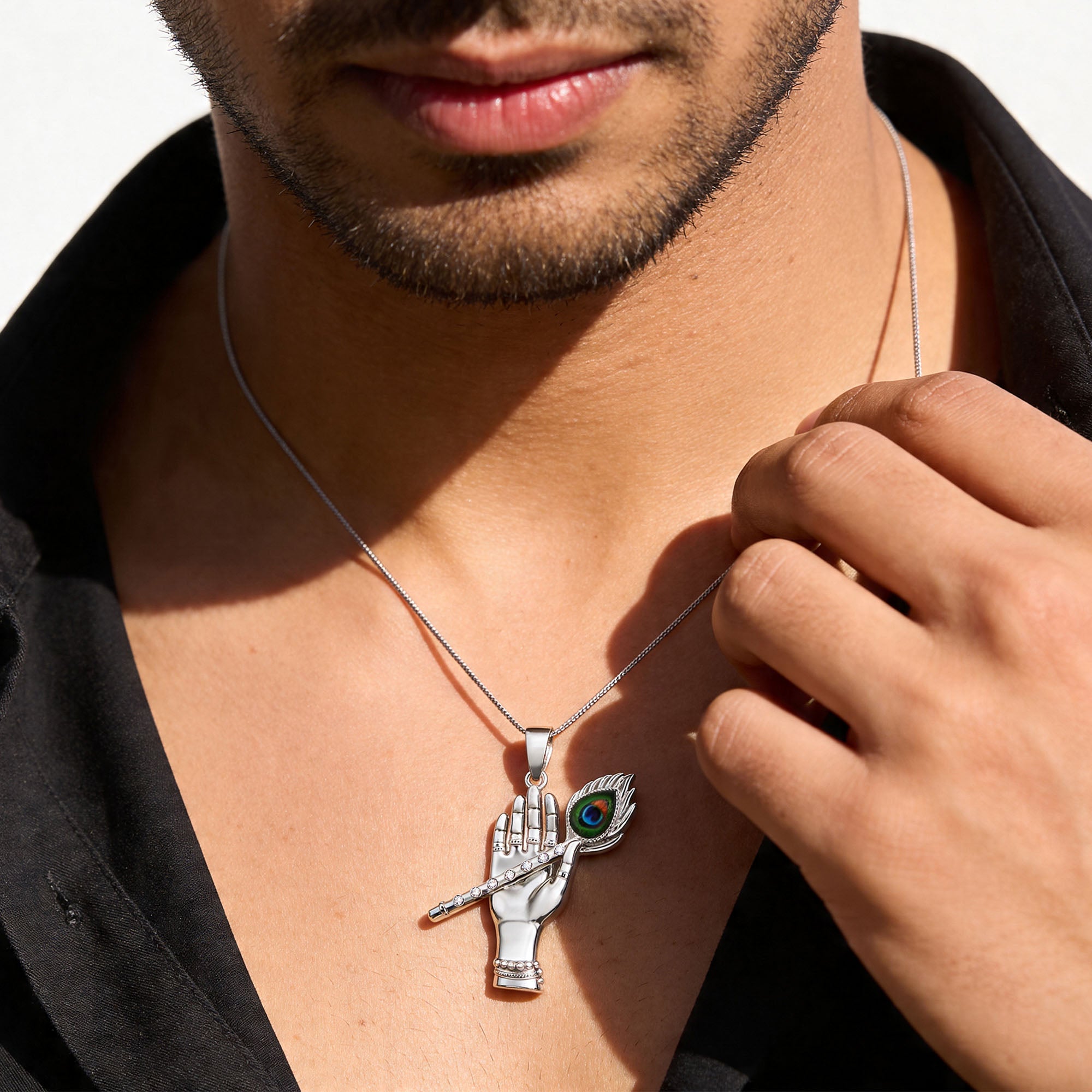 Krishna Hand Flute Pendant