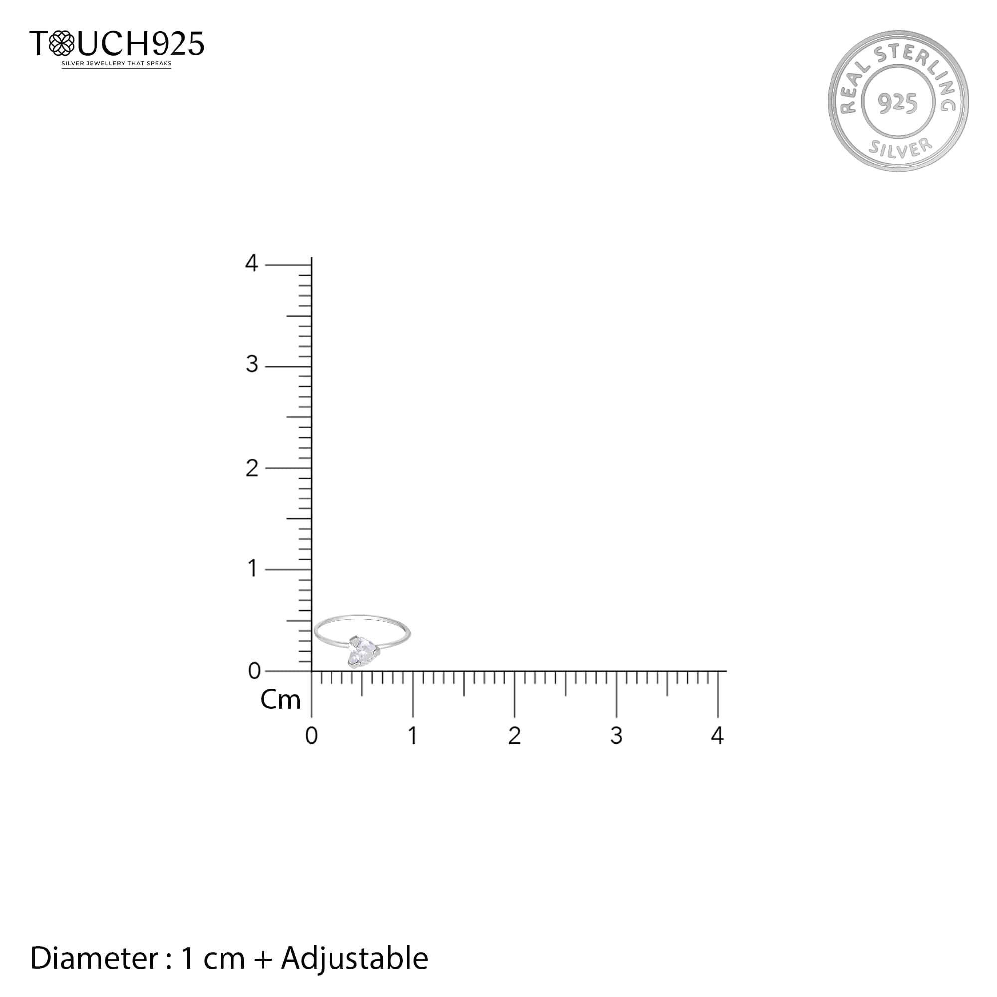 Heart Stone Nose Ring