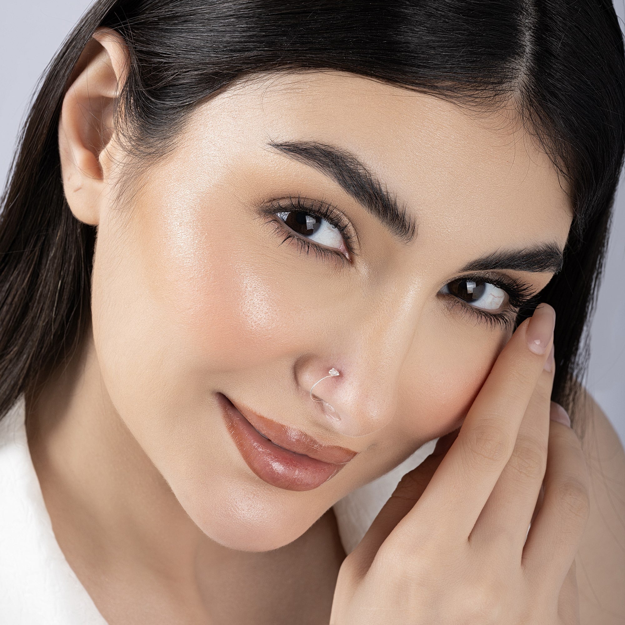 Heart Stone Nose Ring