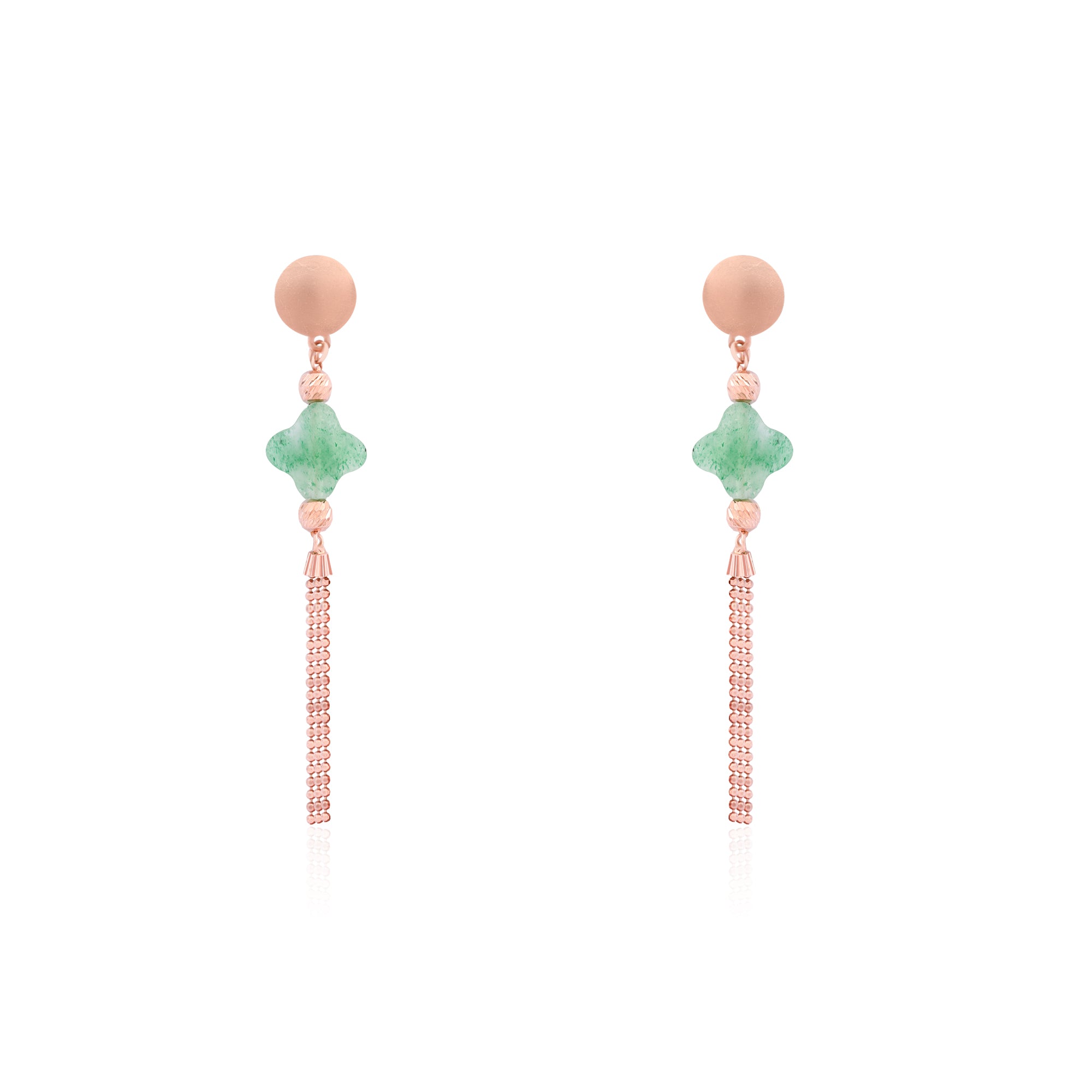 Clover Layered Silver Necklace Set