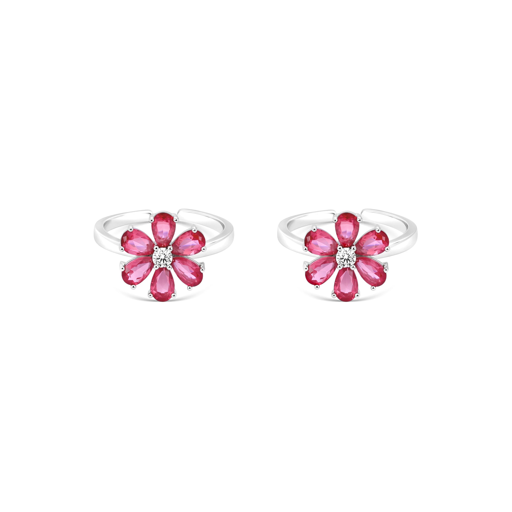 Petaline Silver Toe Ring