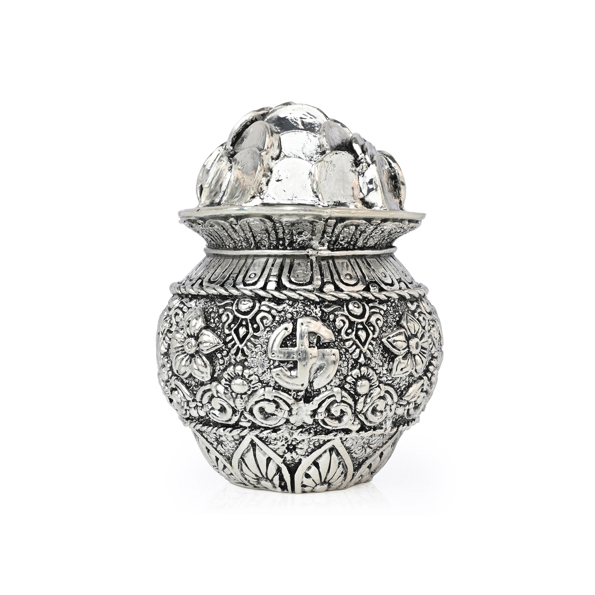 999 Silver Plated Dhan Kalash