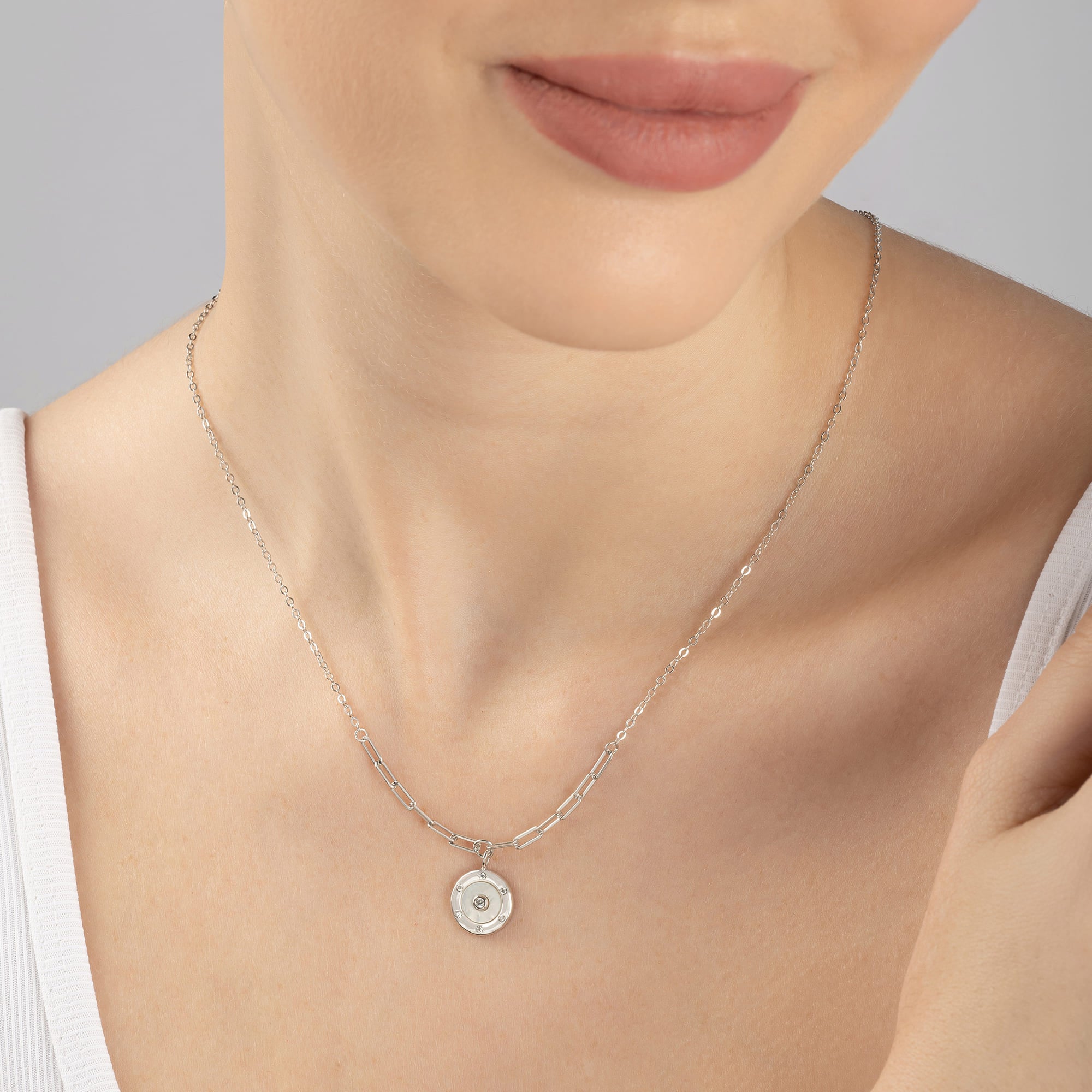 Circular Stone Necklace